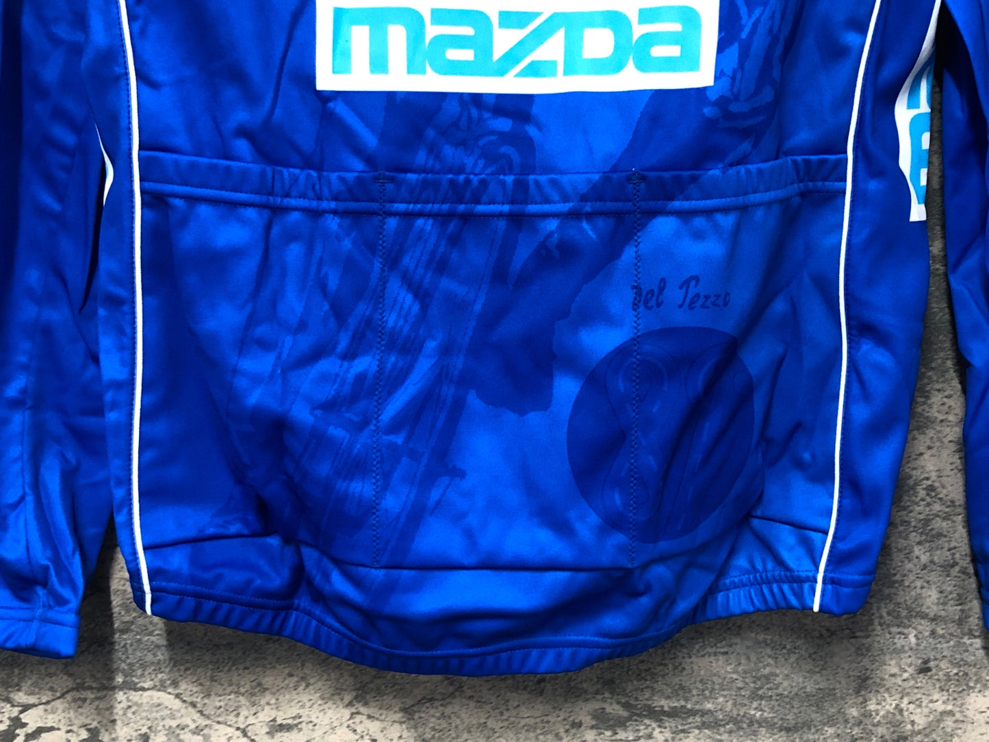 JD290 サンティーニ Santini 長袖 サイクルジャージ 青 XL 裏起毛 Giro d'Italia 未使用