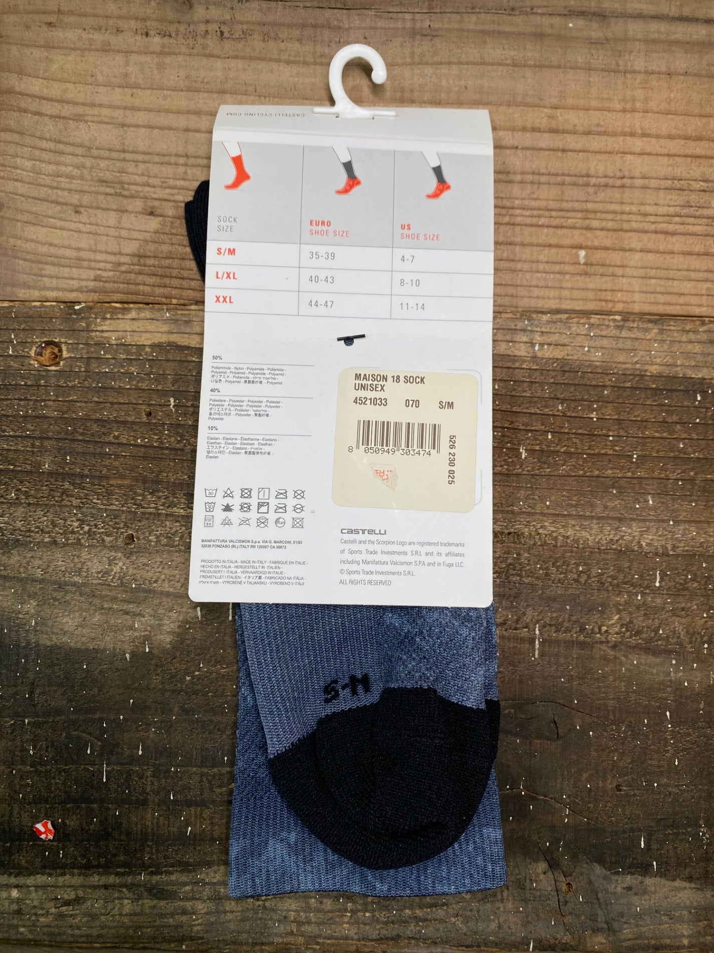 IR282 カステリ castelli MAISON 18 SOCKS ソックス S/M