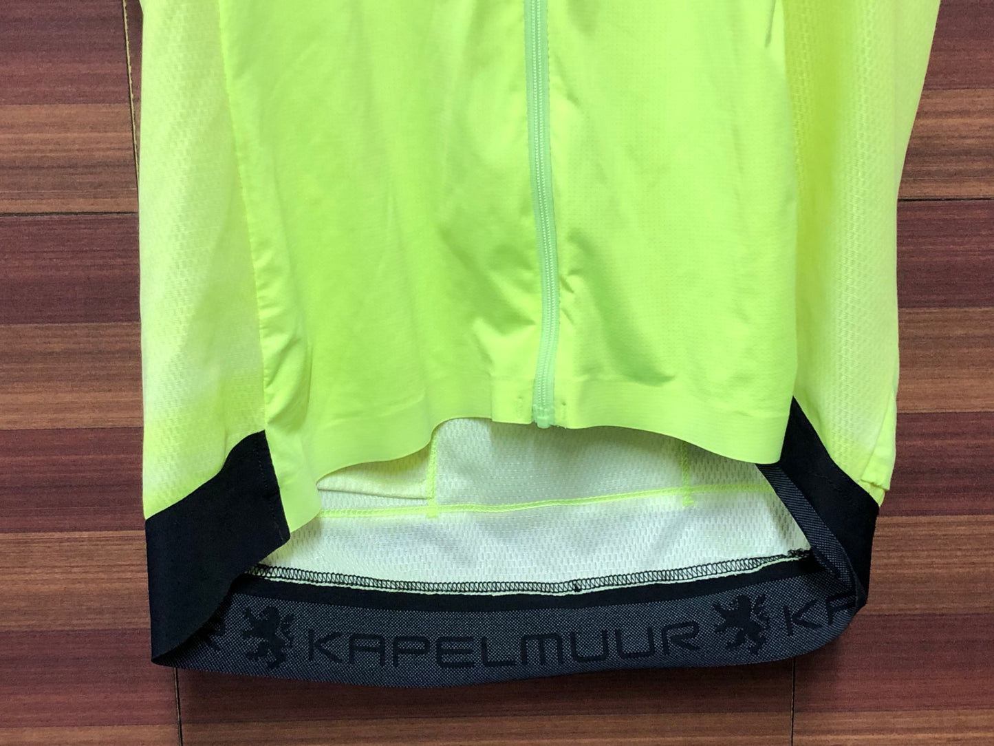 IJ389 リオンドカペルミュール Lion de KAPELMUUR 半袖 サイクルジャージ 黄緑 ASIA XL