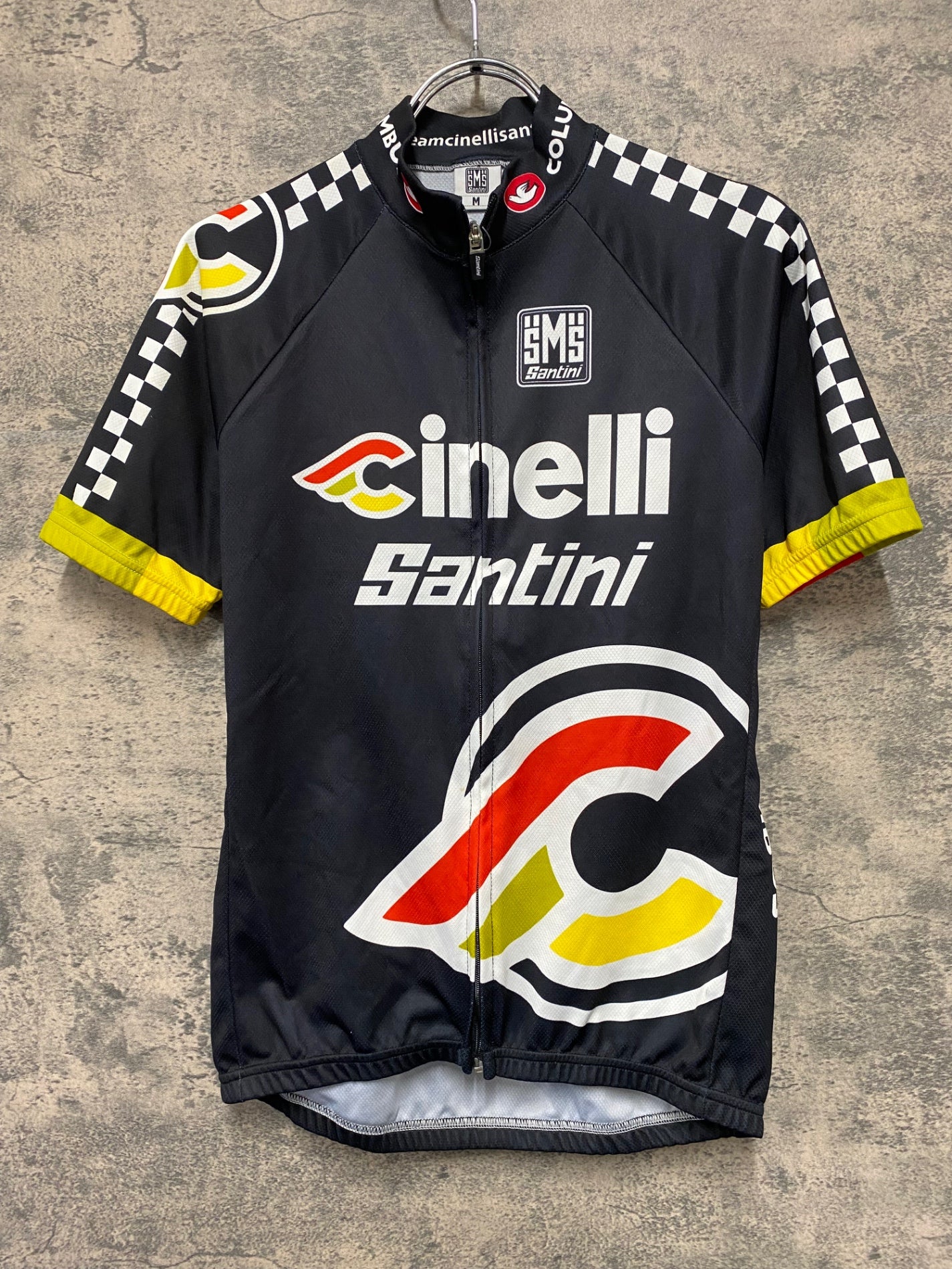 JC153 サンティーニ Santini 半袖 サイクルジャージ 黒 M Cinelli