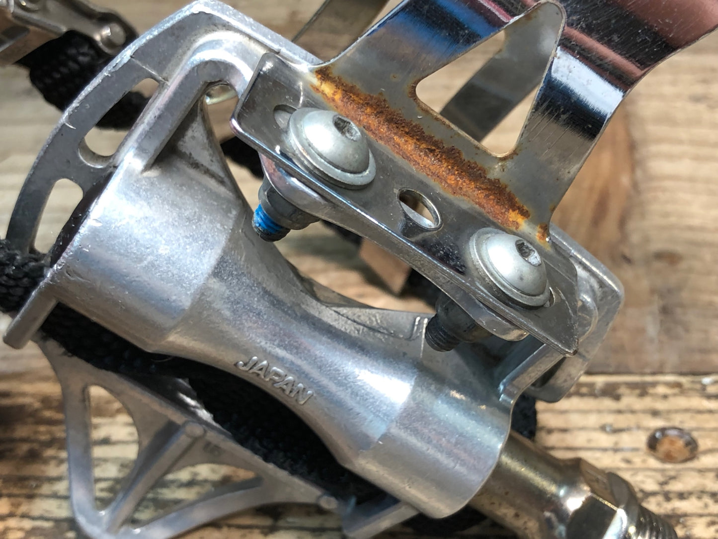 HZ337 三ヶ島ペダル MKS アーバンプラットフォーム Urban Platform フラットペダル シルバー トゥークリップ付属