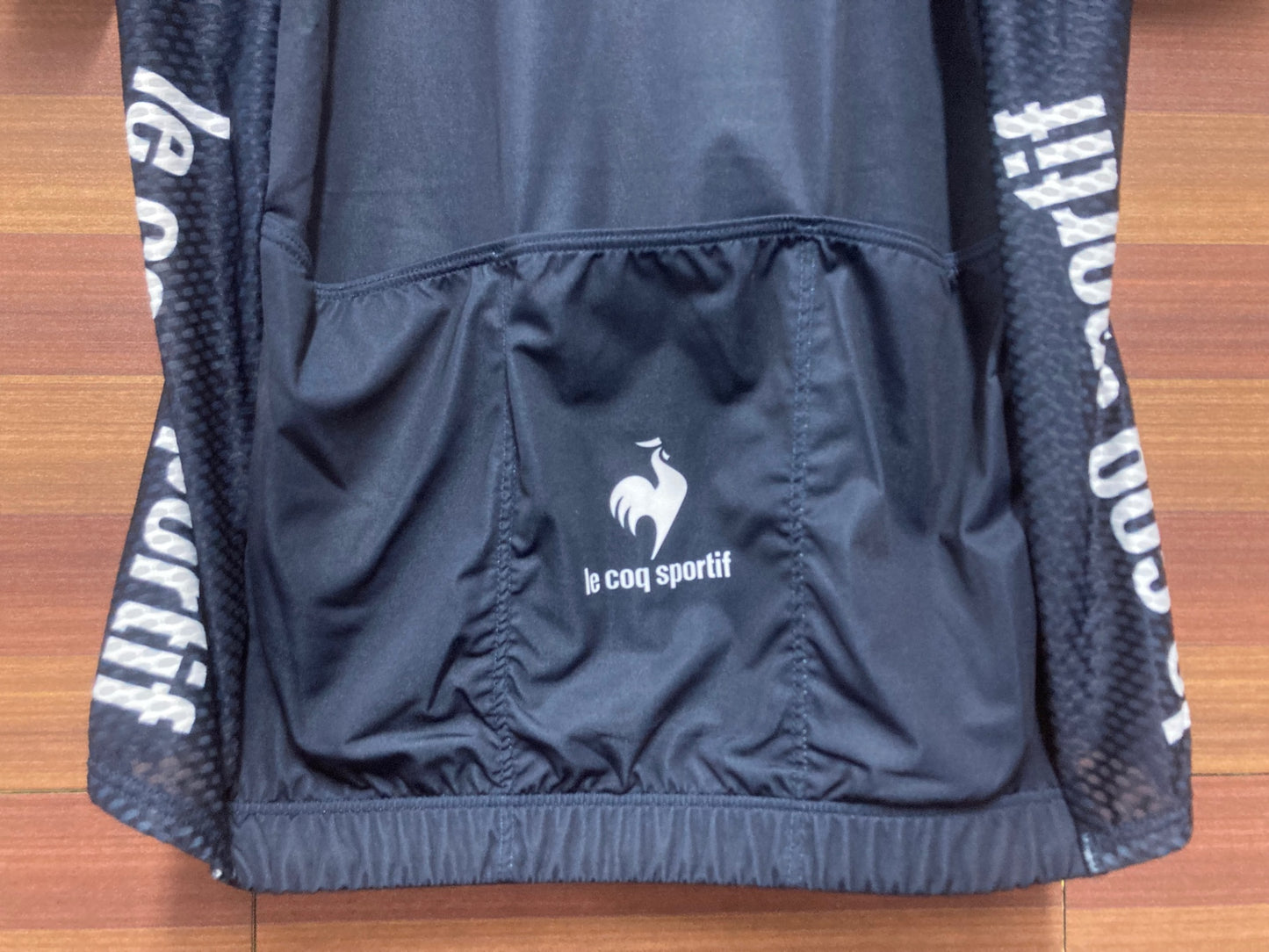 IQ198 ルコックスポルティフ le coq sportif 半袖 サイクルジャージ 紺 水玉 レディース M