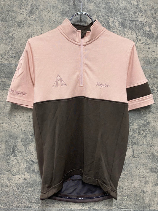 IY153 ラファ Rapha CIMA 半袖 ハーフジップ サイクルジャージ S ローザ