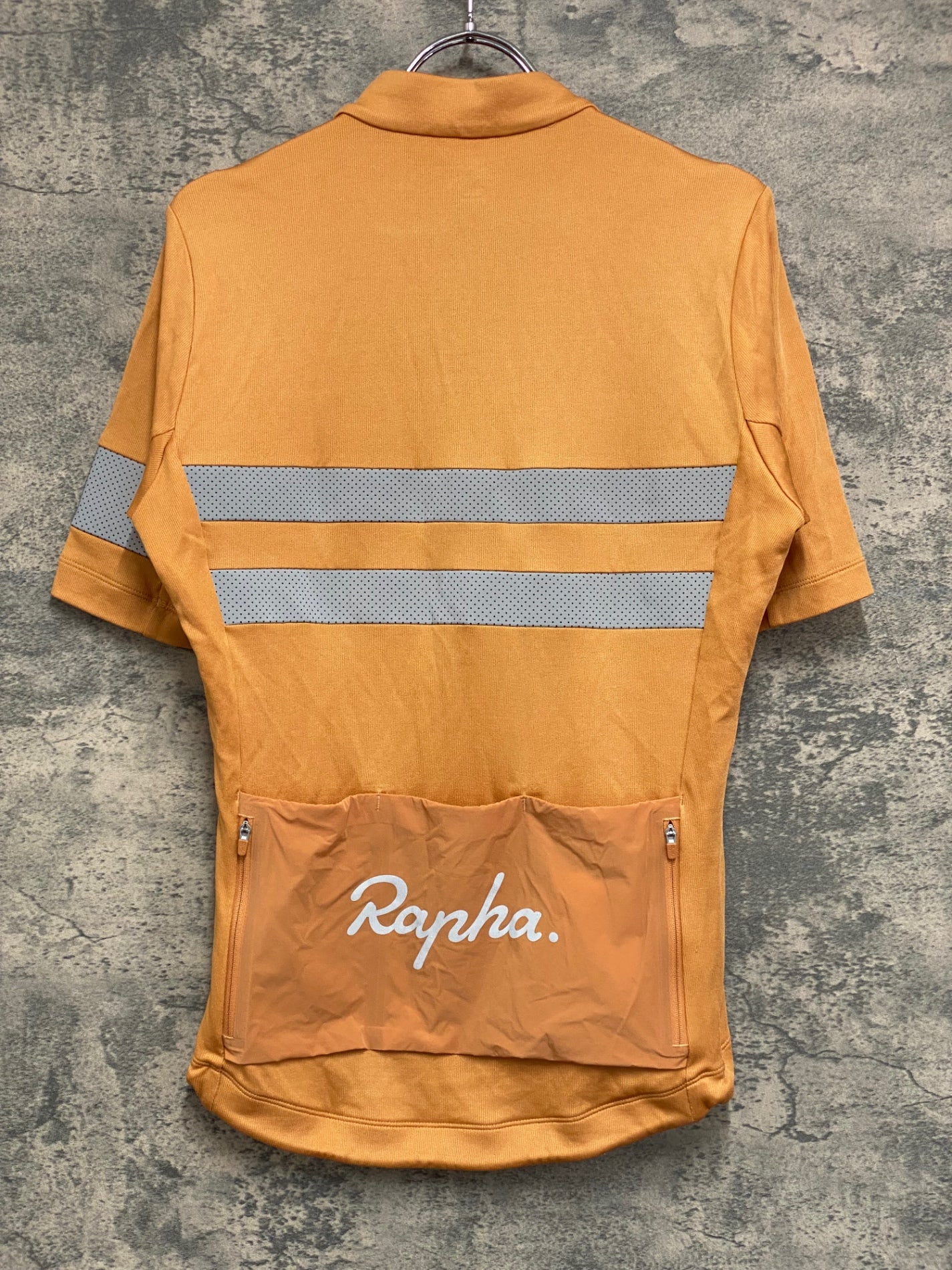 IZ067 ラファ Rapha MEN'S BREVET JERSEY 半袖 サイクルジャージ オレンジ S