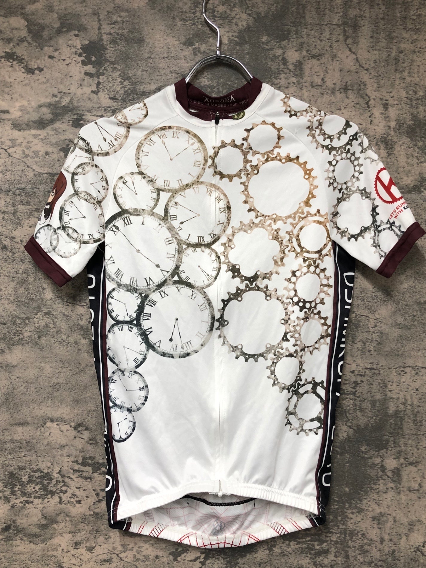 IW608 アウローラ AURORA 半袖 サイクルジャージ 白 M シュタインズ・ゲート グラフィック ver.2.0