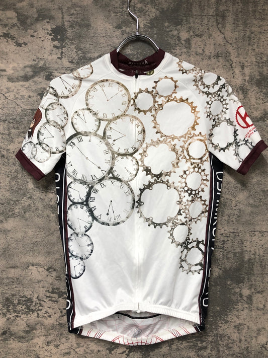 IW608 アウローラ AURORA 半袖 サイクルジャージ 白 M シュタインズ・ゲート グラフィック ver.2.0