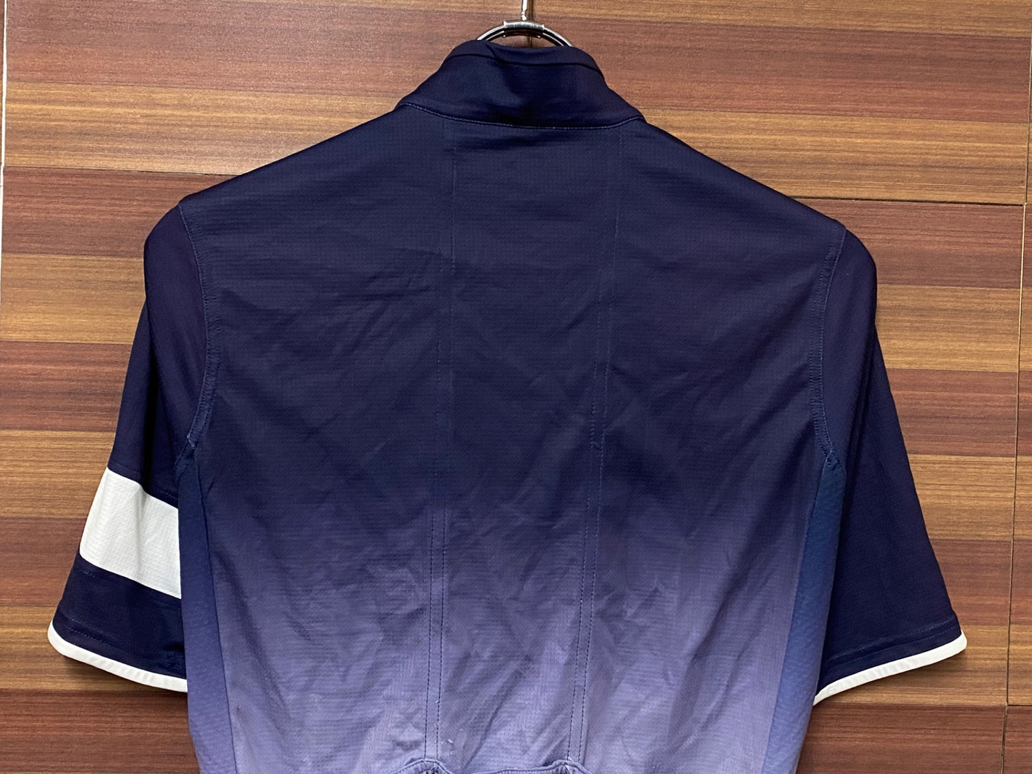 IM760 ラファ Rapha SUPER LIGHTWEIGHT JERSEY 半袖 サイクルジャージ S 紺白 ほつれ毛玉あり