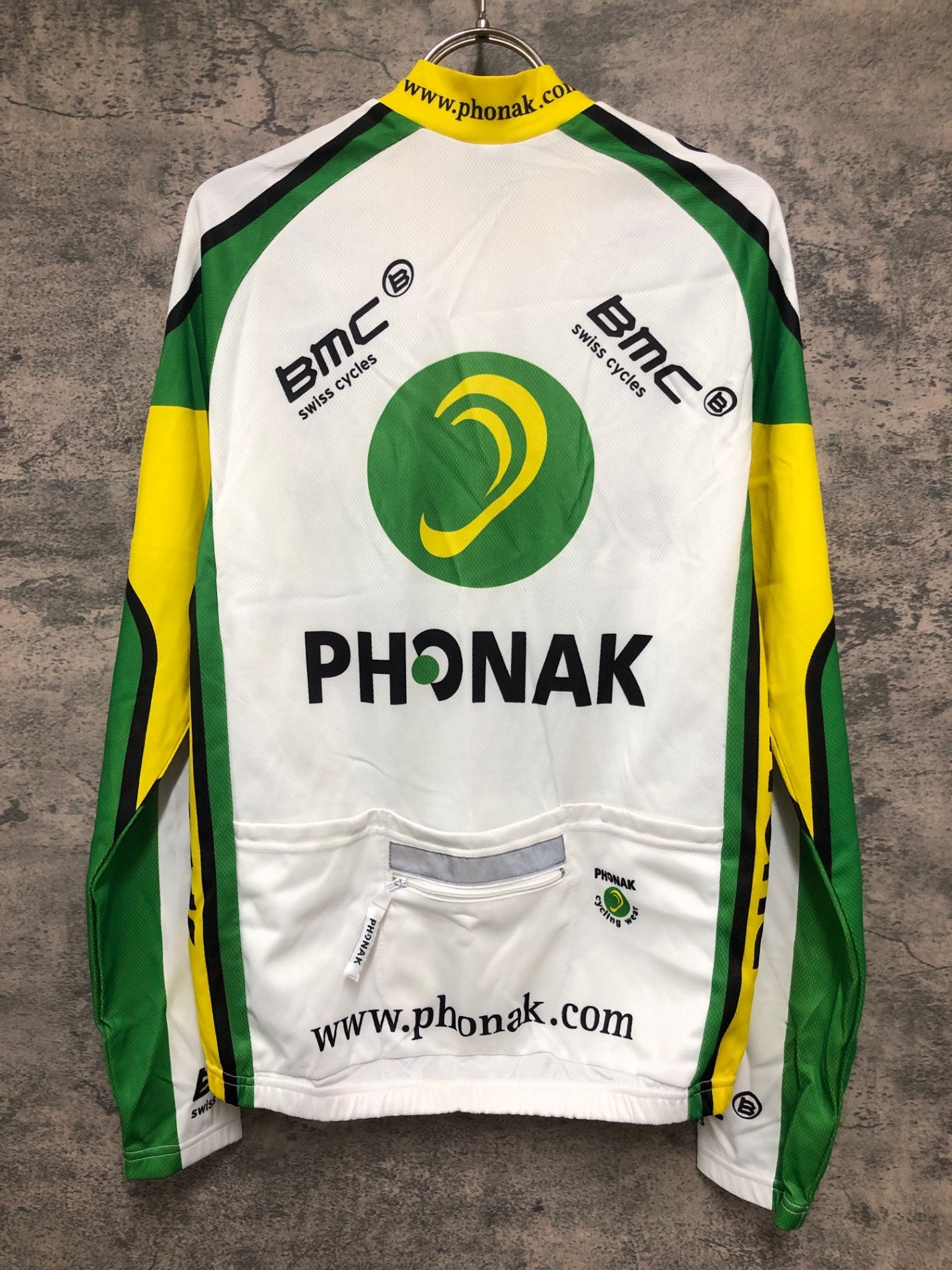 IX678 PHONAK 長袖サイクルジャージ 白 M PHONAK BMC
