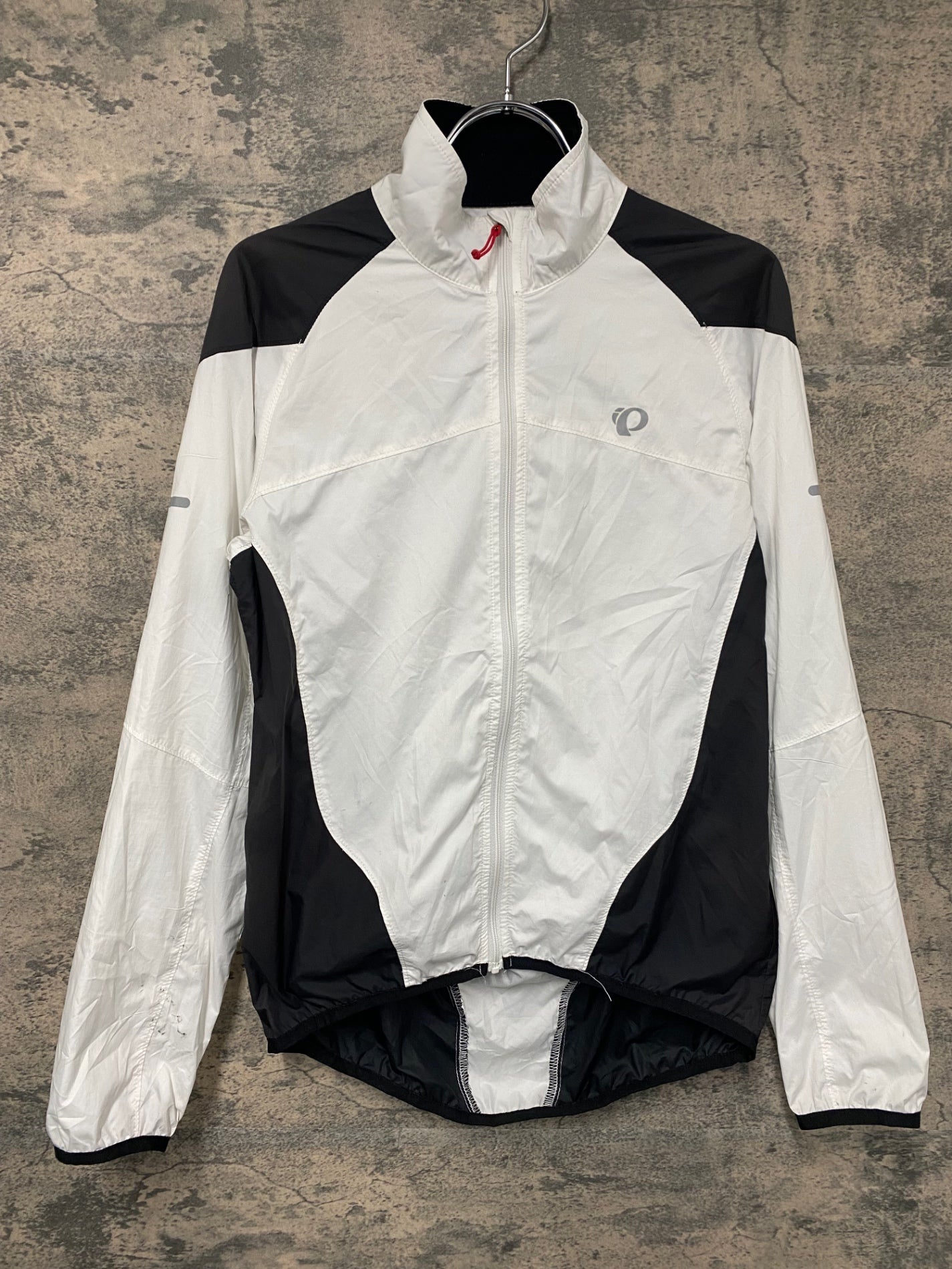 IZ545 パールイズミ PEARL iZUMi 長袖ウィンドブレーカー 白 S 擦れ 汚れ