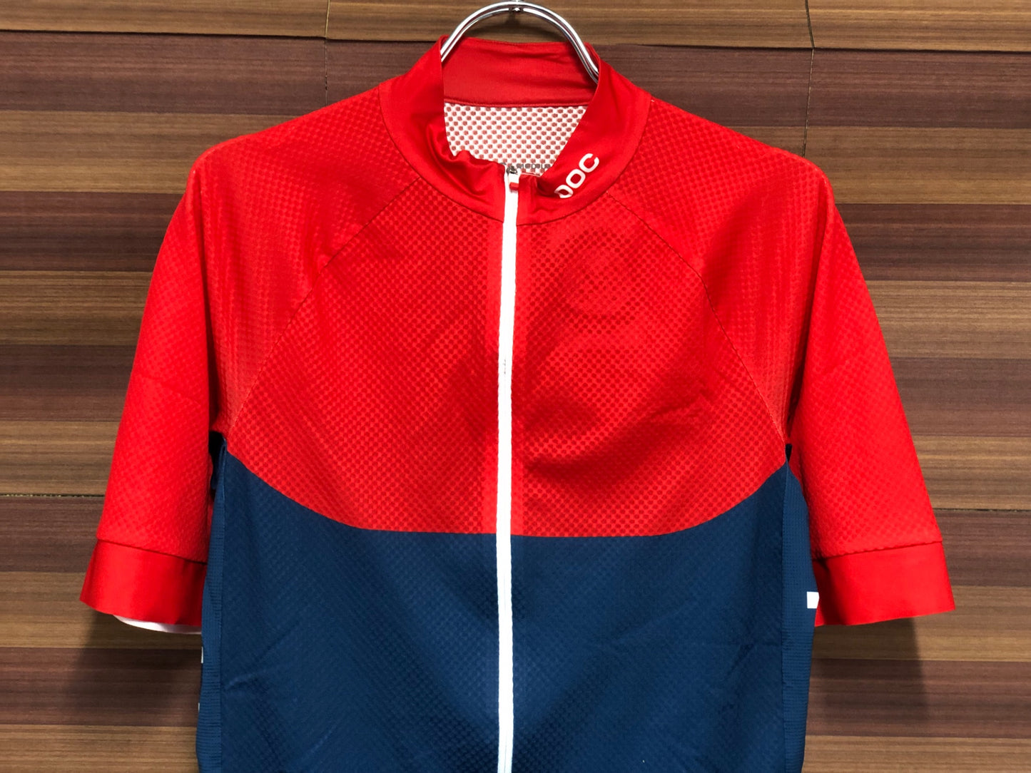 IS465 POC 半袖 サイクルジャージ 赤 紺 M