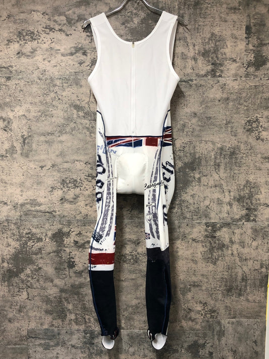 IY631 パンダーニ Pandani ビブタイツ 白 L 裏起毛 ※汚れ