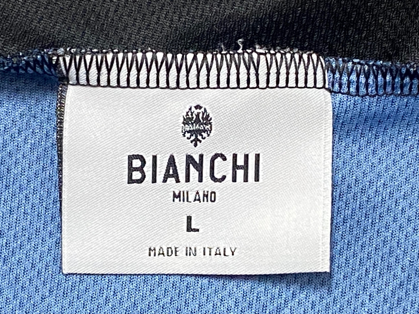 IR697 ビアンキ Bianchi 半袖 サイクルジャージ 黒 L ハーフジップ