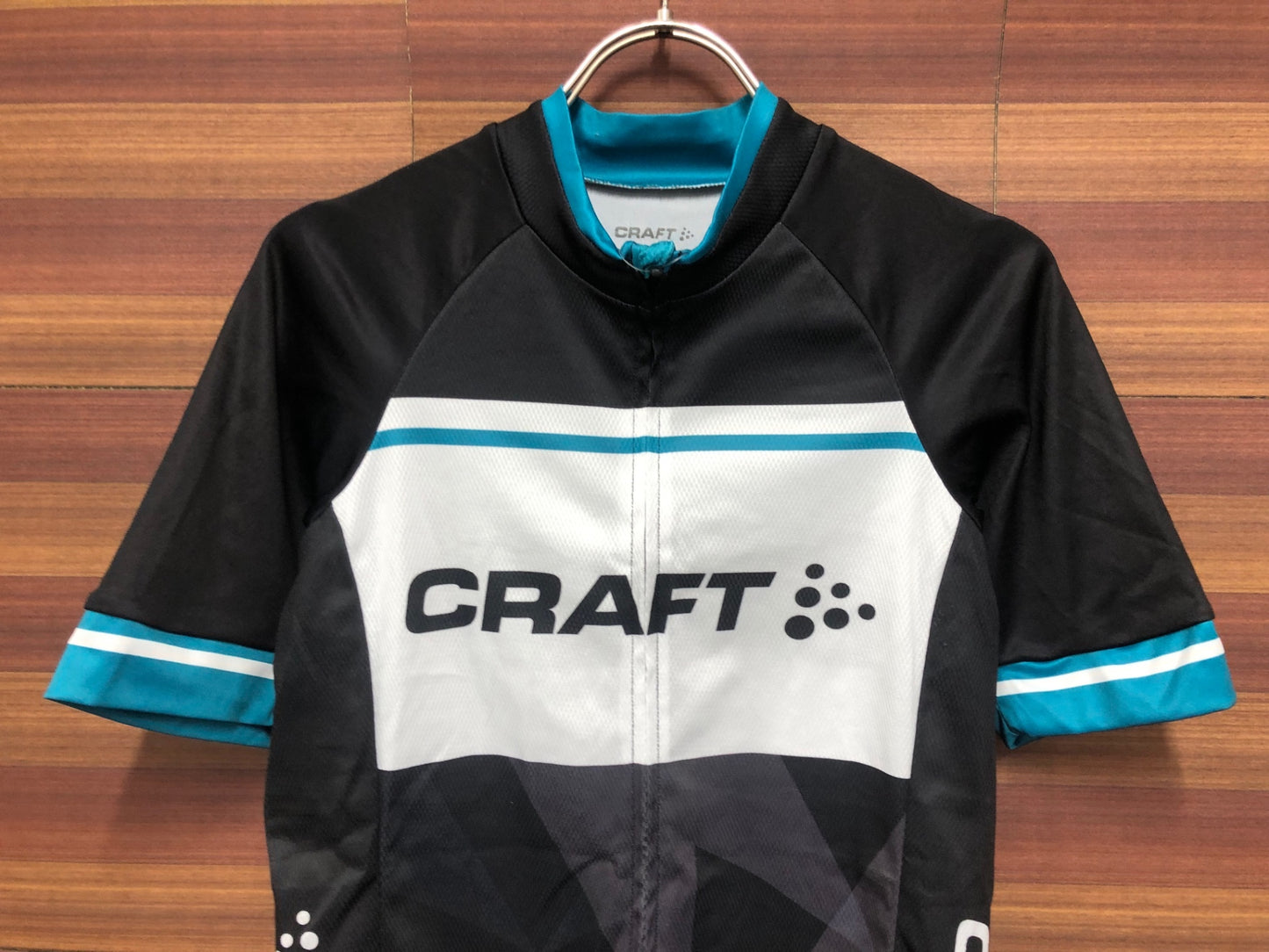 IU727 クラフト CRAFT 半袖 サイクルジャージ 白 黒 S