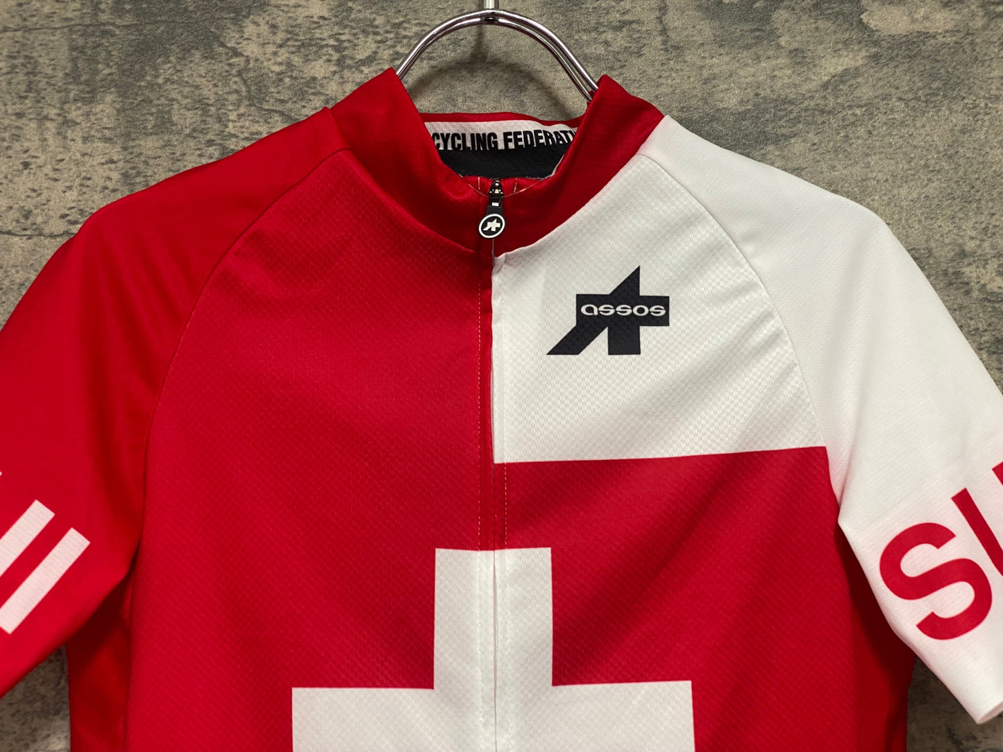 JB908 アソス ASSOS LTD EDITION TOKYO 2020 SWISS 半袖 サイクルジャージ 赤 白 M