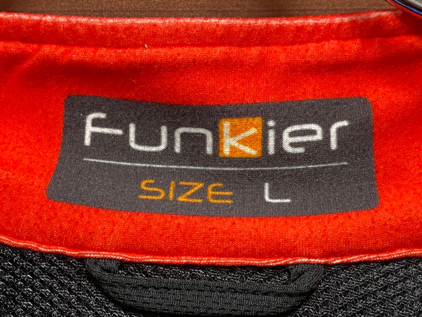 IT849 ファンキア Funkier 長袖 サイクルジャケット 黒 赤 L 裏起毛