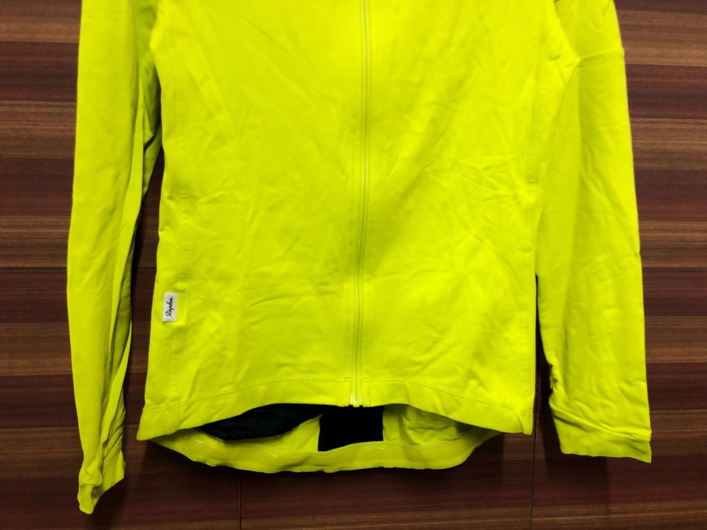 IT308 ラファ Rapha LONG SLEEVE SOUPLESSE JERSEY 長袖 サイクルジャージ 黄 黒 S 裏起毛