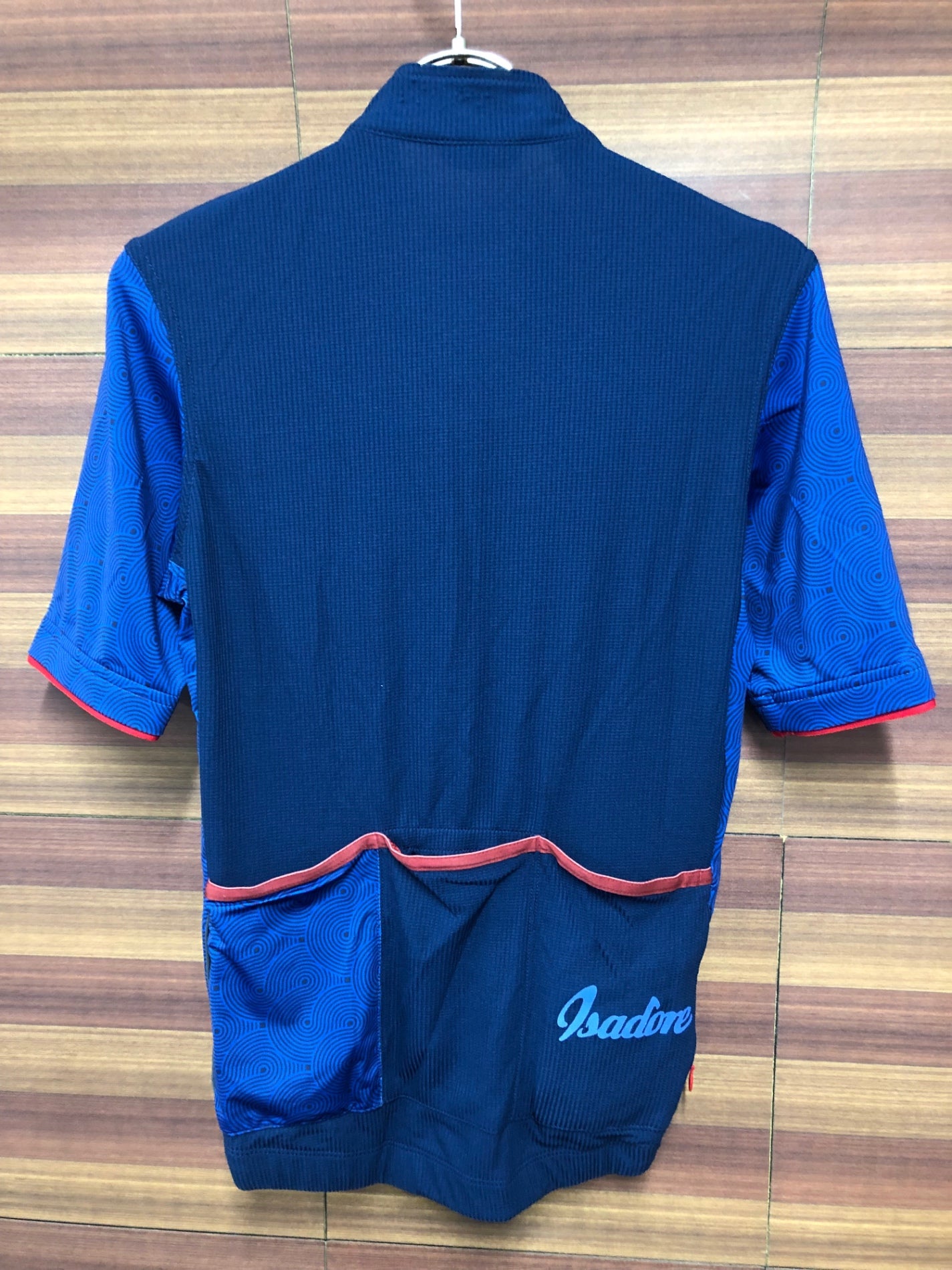 IQ739 イザドア Isadore 半袖 サイクルジャージ 紺 赤 XS