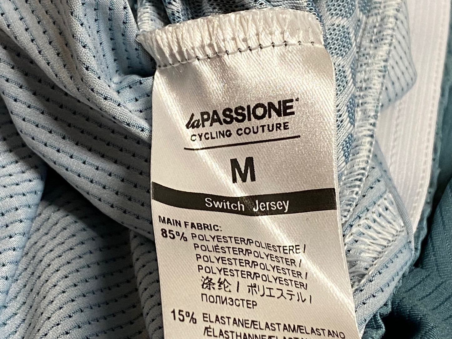 IO540 ラパッション la PASSIONE Switch Jersey 半袖 サイクルジャージ 青緑 M