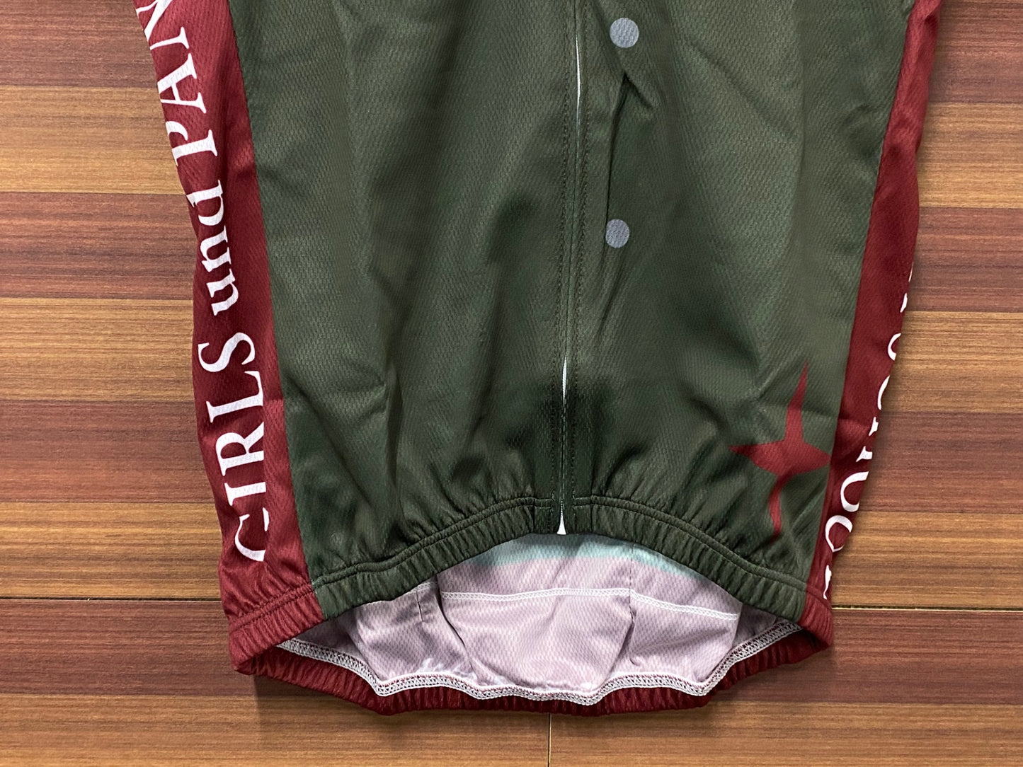 IS004 ウエイブワン WAVE ONE 半袖 サイクルジャージ オリーブ L ガールズ＆パンツァー プラウダ高校