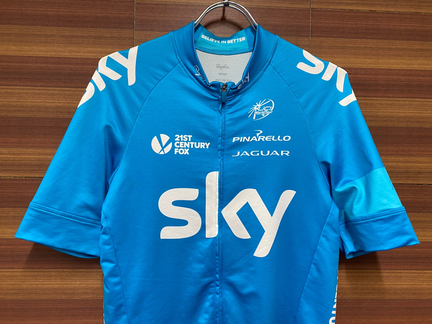 IJ228 ラファ Rapha Men's pro team JERSEY TEAM SKY 半袖 サイクルジャージ 青 M