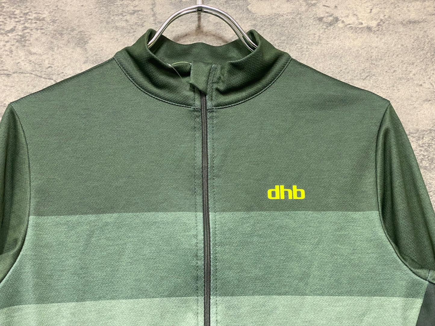 JA539 dhb 長袖 サイクルジャージ 緑 S 裏起毛