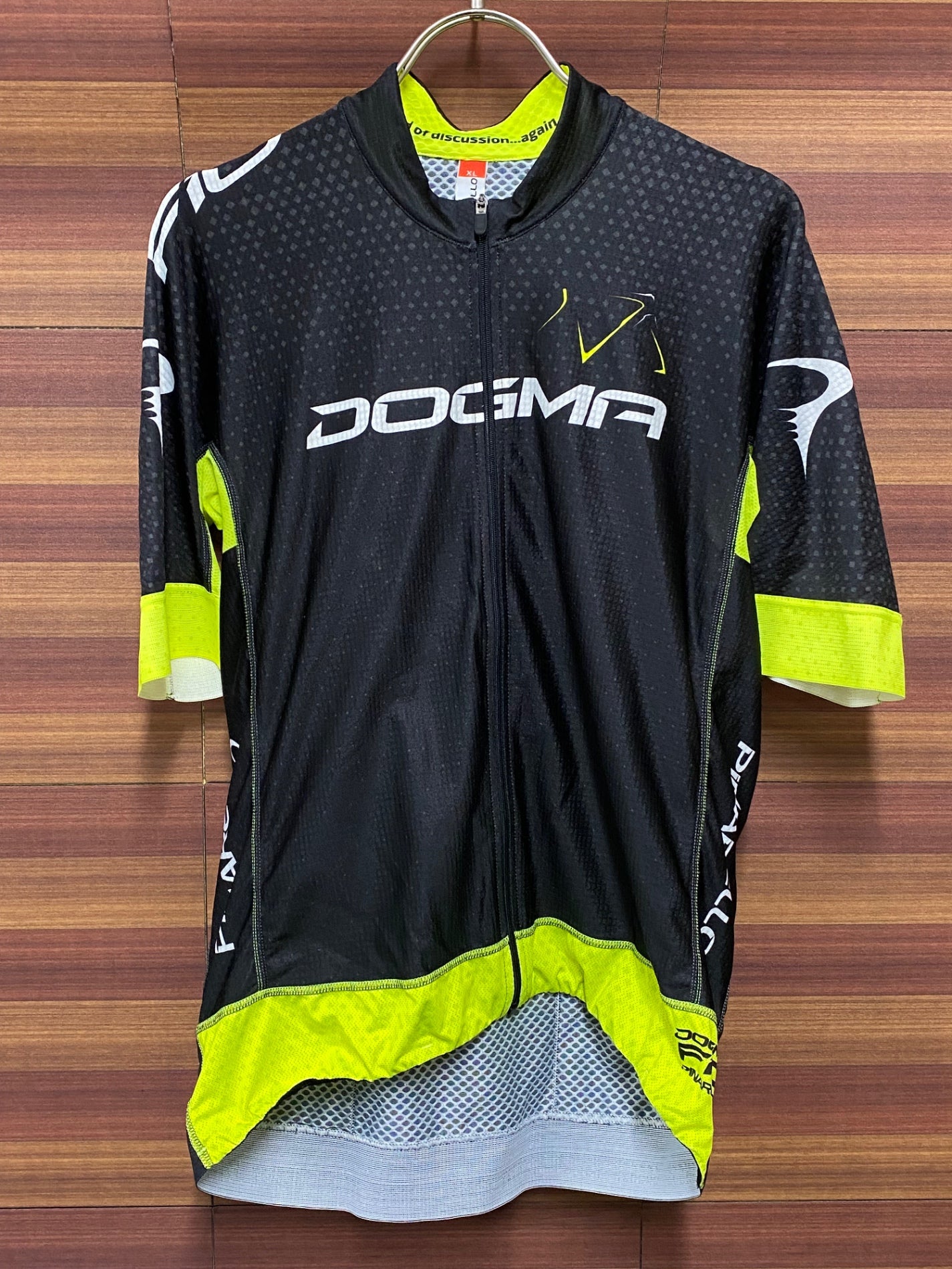 IN764 ピナレロ PINARELLO ドグマ DOGMA F10 半袖 サイクルジャージ 黒 黄 XL