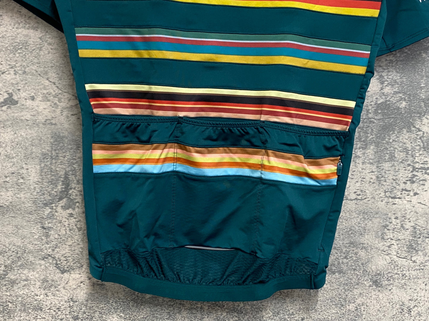 IY135 ラファ Rapha RCC Paul Smith PRO TEAM 半袖 サイクルジャージ S グリーン