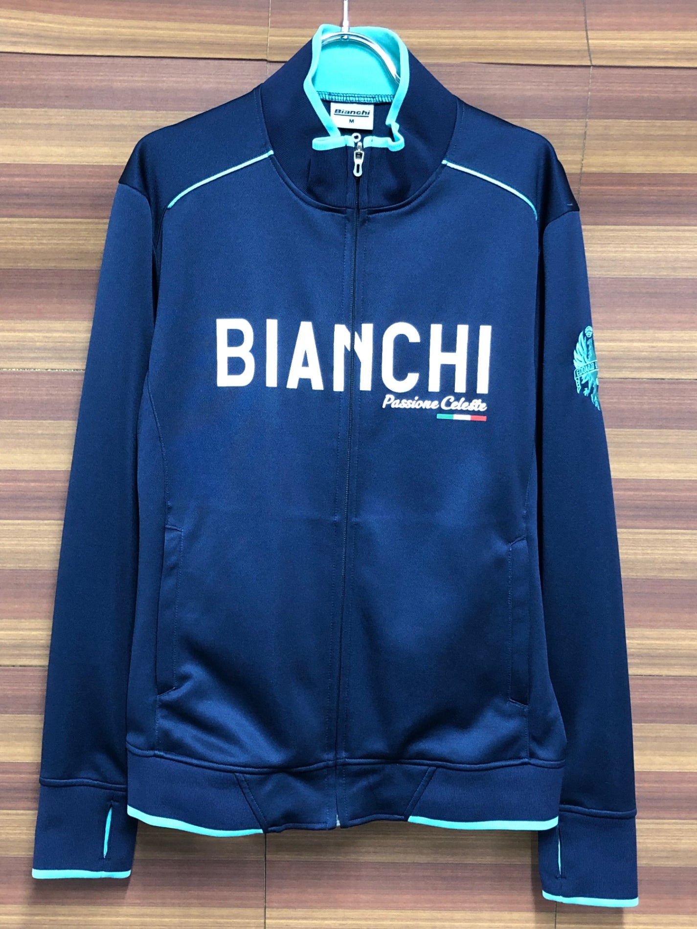 IS436 ビアンキ Bianchi 長袖 サイクルジャケット 紺 M