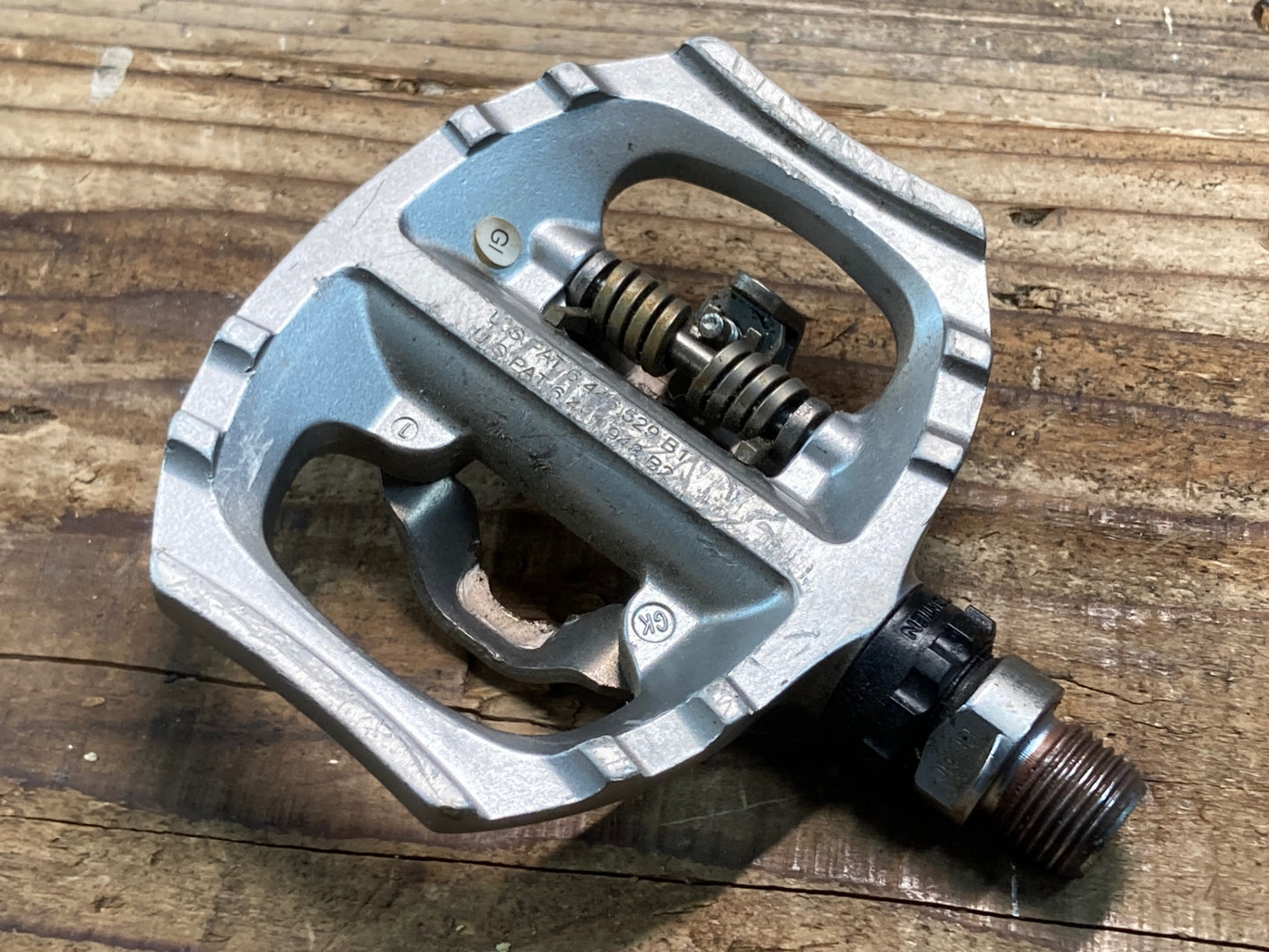 IQ455 シマノ SHIMANO PD-A530 ビンディングペダル SPD 片面フラット シルバー