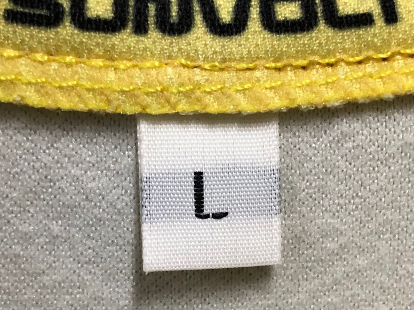 IT003 サンボルト SUNVOLT 長袖 サイクルジャージ 白 黄 L 裏起毛 けだまファミリー 痛ジャージ