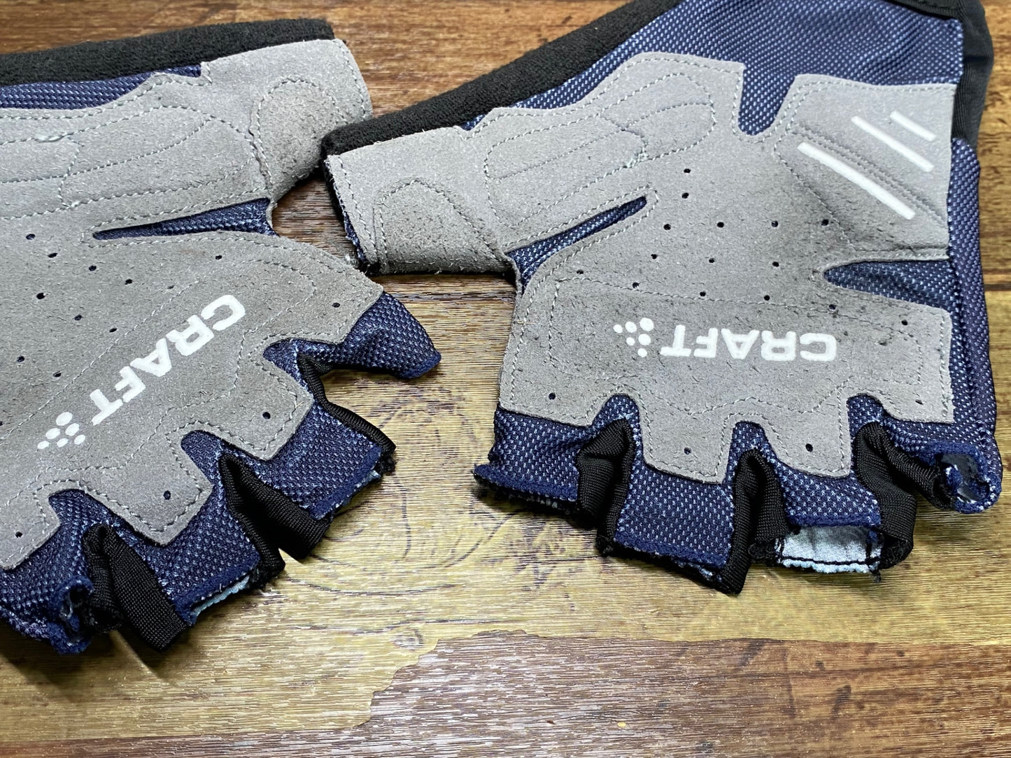 IY618 クラフト CRAFT 指切り グローブ 紺 黒 L