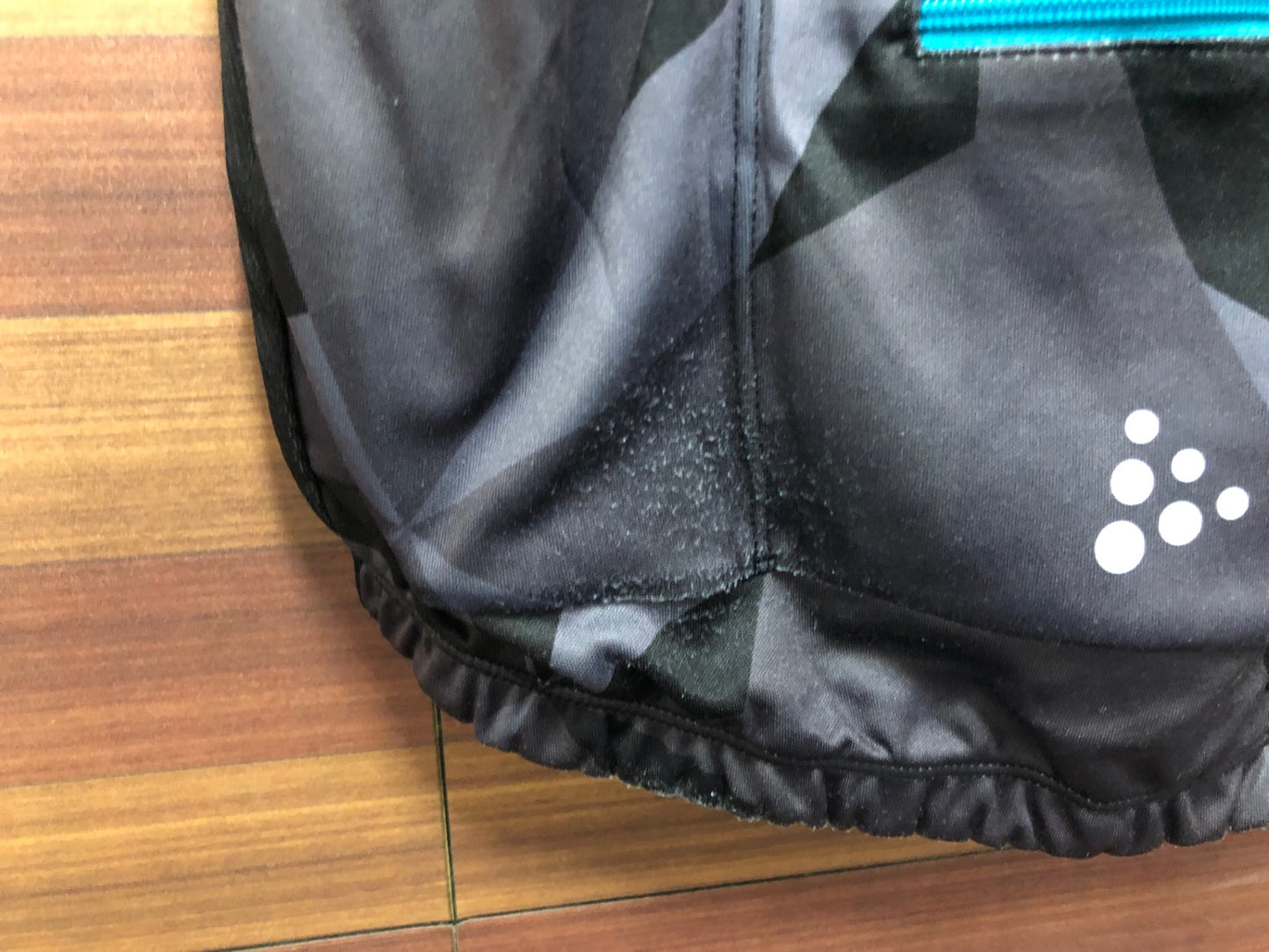 IU727 クラフト CRAFT 半袖 サイクルジャージ 白 黒 S