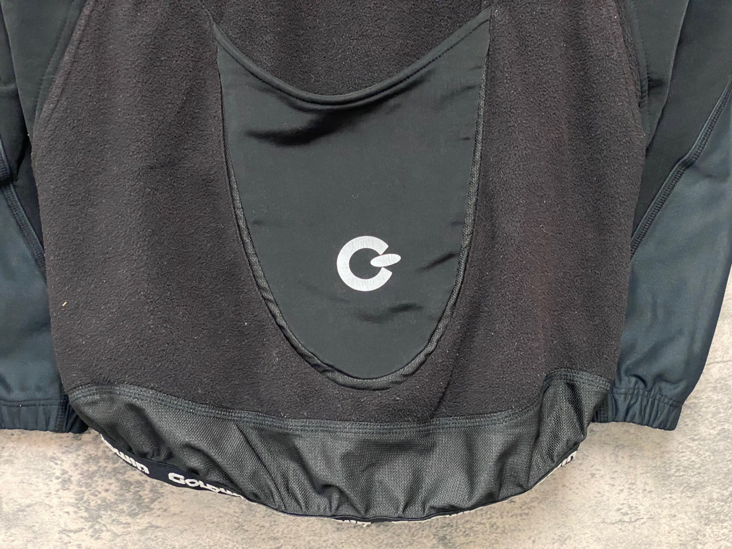 IY218 ゴールドウィン GOLDWIN 長袖 サイクルジャケット 黒 M 裏起毛 ※プリント劣化