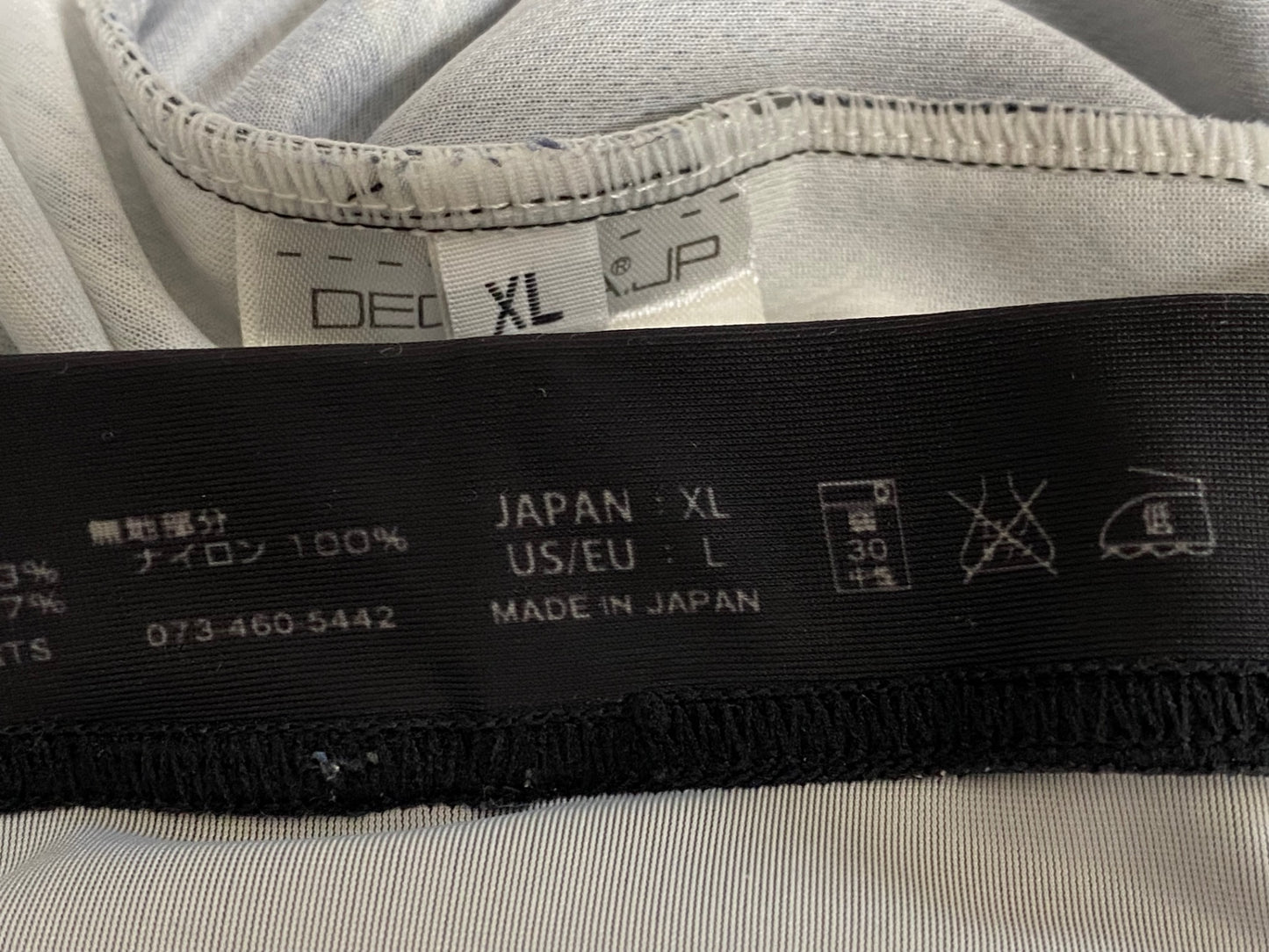 JB659 デコジャ DECOJA 半袖 サイクルジャージ レーサーパンツ 上下セット 黒 総柄 XL