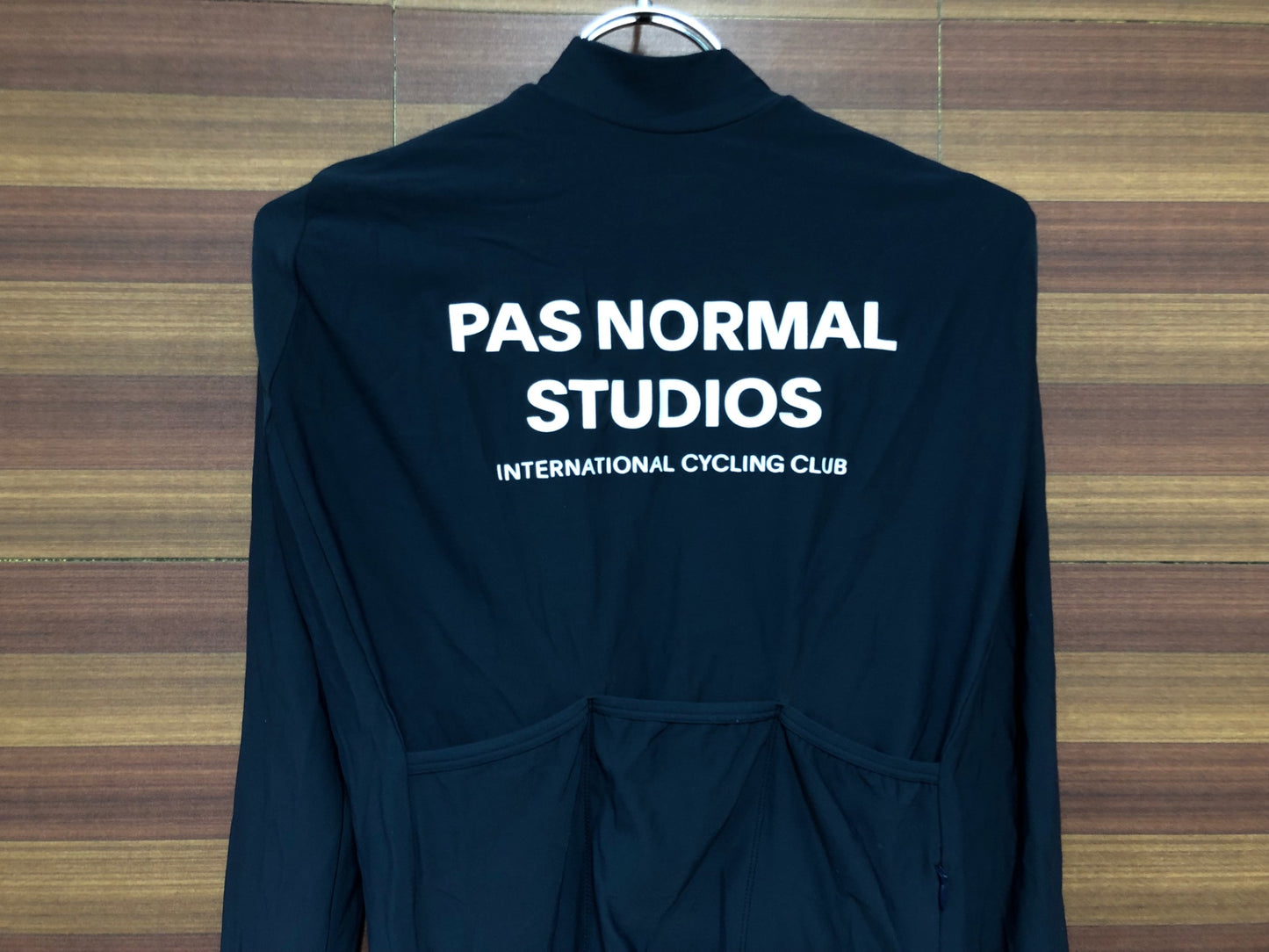 IM204 パスノーマルスタジオ PAS NORMAL STUDIOS 長袖 サイクルジャージ 紺 S 裏起毛