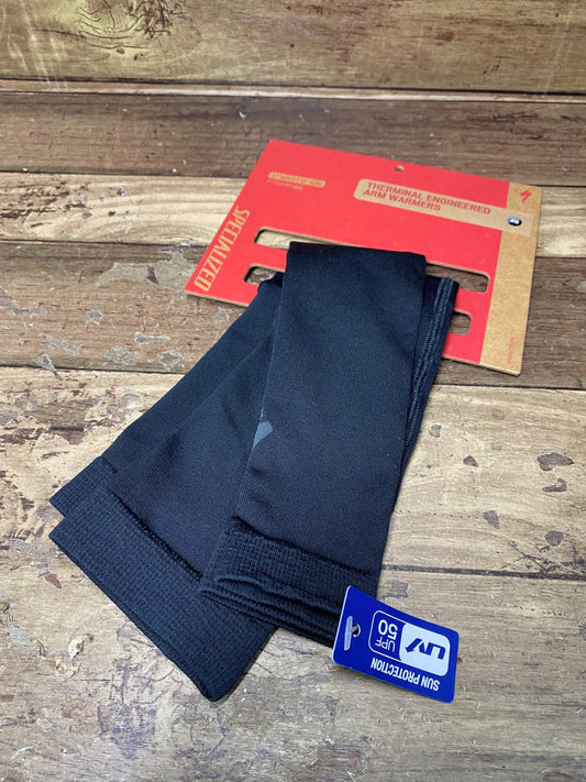 GH018 スペシャライズド SPECIALIZED THERMINAL ENGINEERED ARM WARMERS アームウォーマー 黒 XS 黒