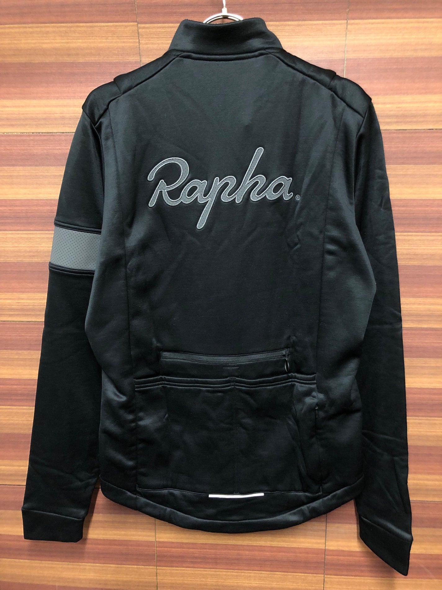 IR649 ラファ Rapha PRO TEAM LONG SLEEVE TRAINING JERSEY 長袖サイクルジャージ M 黒グレー