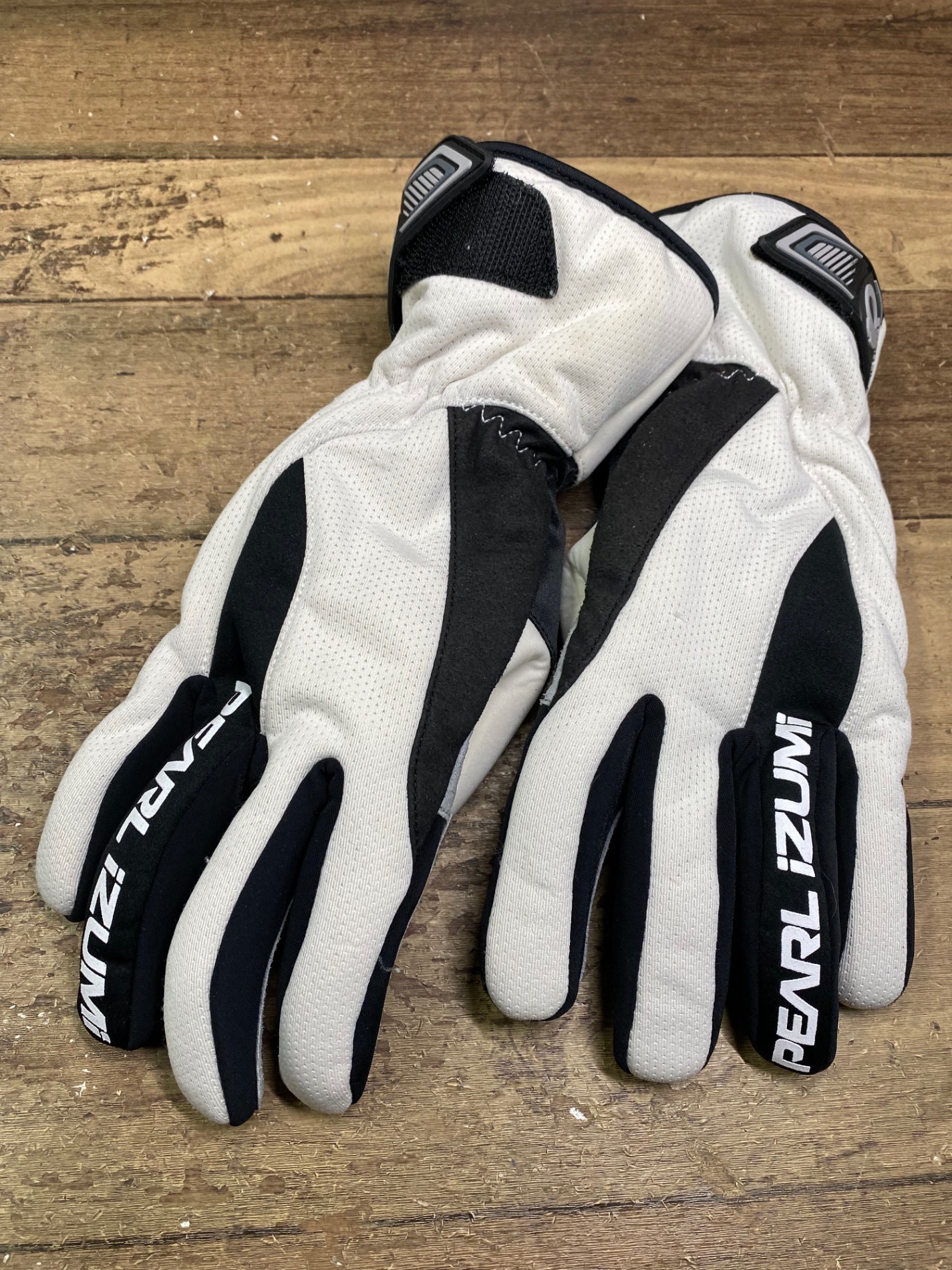 IN186 パールイズミ PEARL iZUMi 長指 グローブ 白 黒 グレー M 裏起毛 厚手