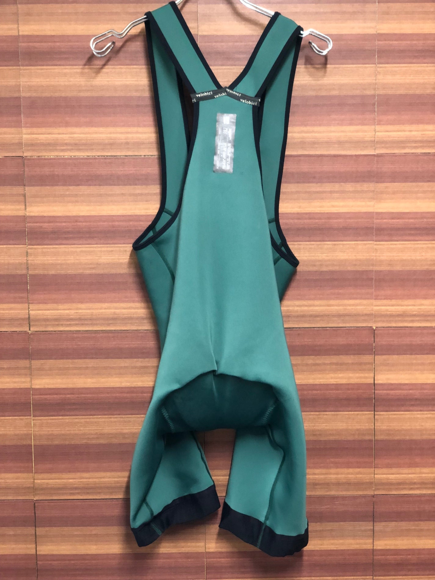 IL643 ヴェロビチ velobici HUGO THERMAL BIB SHORTS ビブショーツ 緑 5 ※ほつれ有