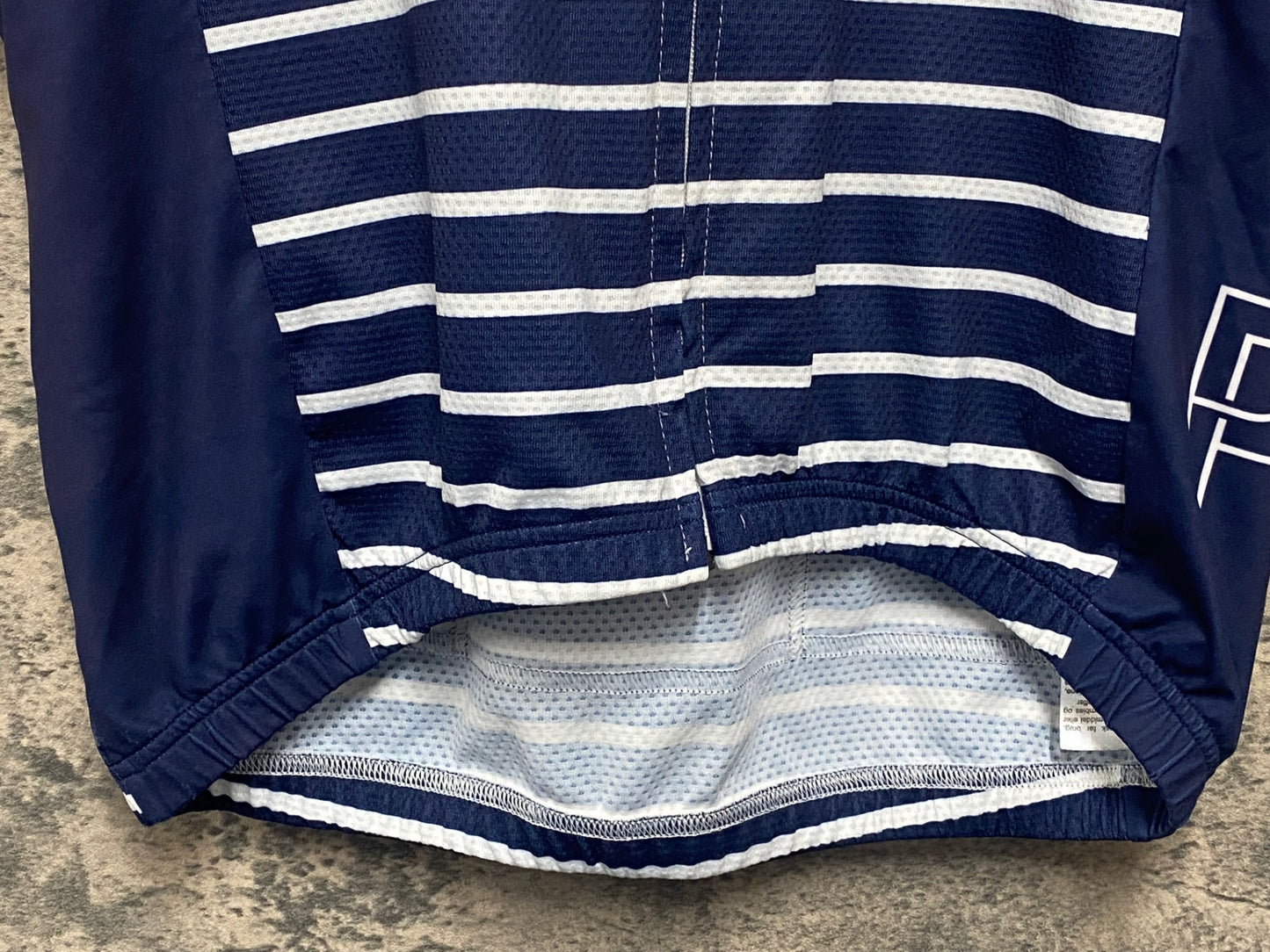 JC043 プロトンドパリ Peloton de Paris 半袖 サイクルジャージ 白 紺 L