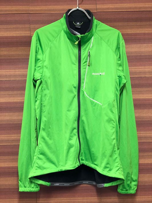 IR482 モンベル mont-bell 長袖 サイクルジャケット 紺 緑 L 裏起毛