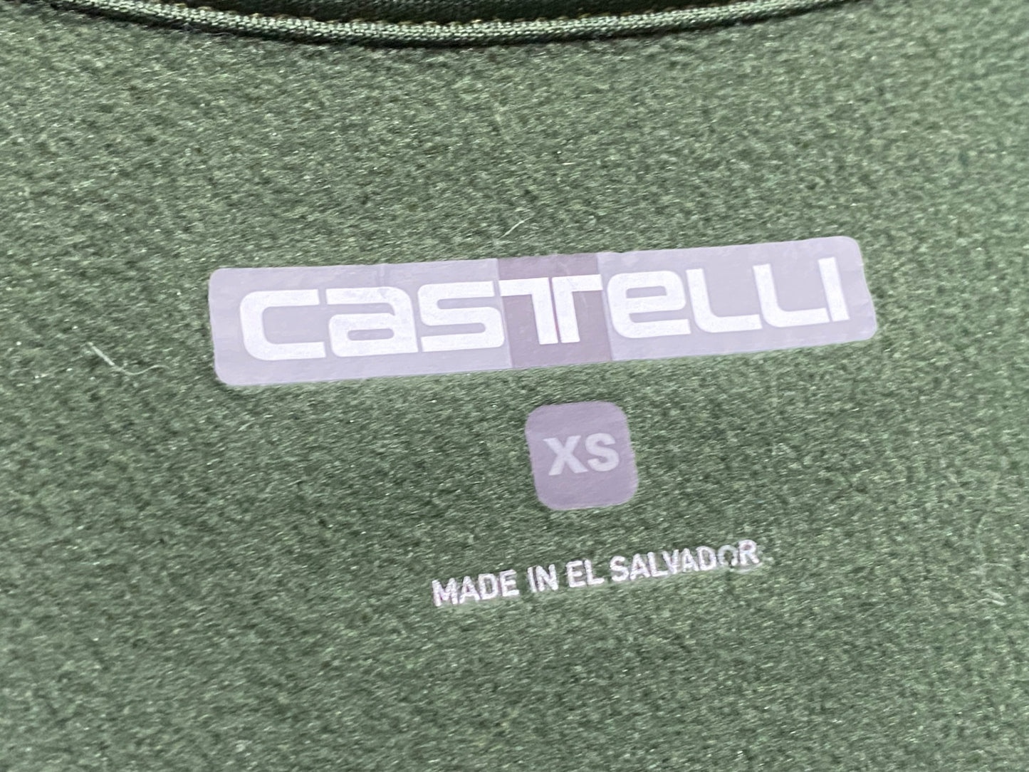 IZ240 カステリ CASTELLI 長袖 サイクルジャージ カーキ XS 裏起毛