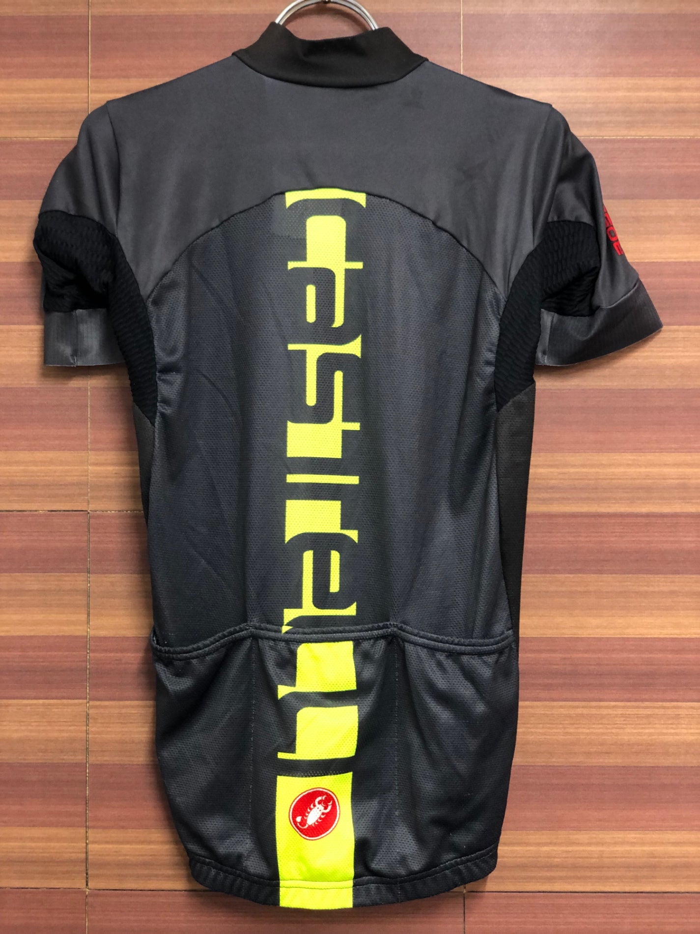 HY761 カステリ CASTELLI 半袖 サイクルジャージ 黒 S