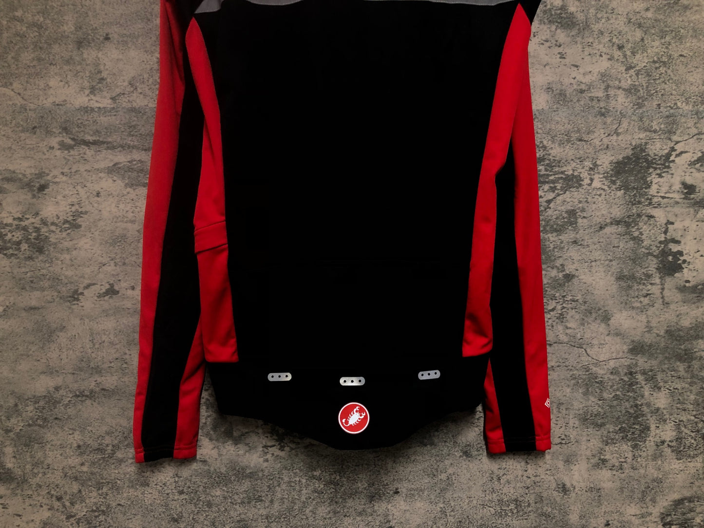 IW602 カステリ CASTELLI ROSSO CORSA 長袖 サイクルジャケット 黒 赤 S GORE-TEX INFINIUM