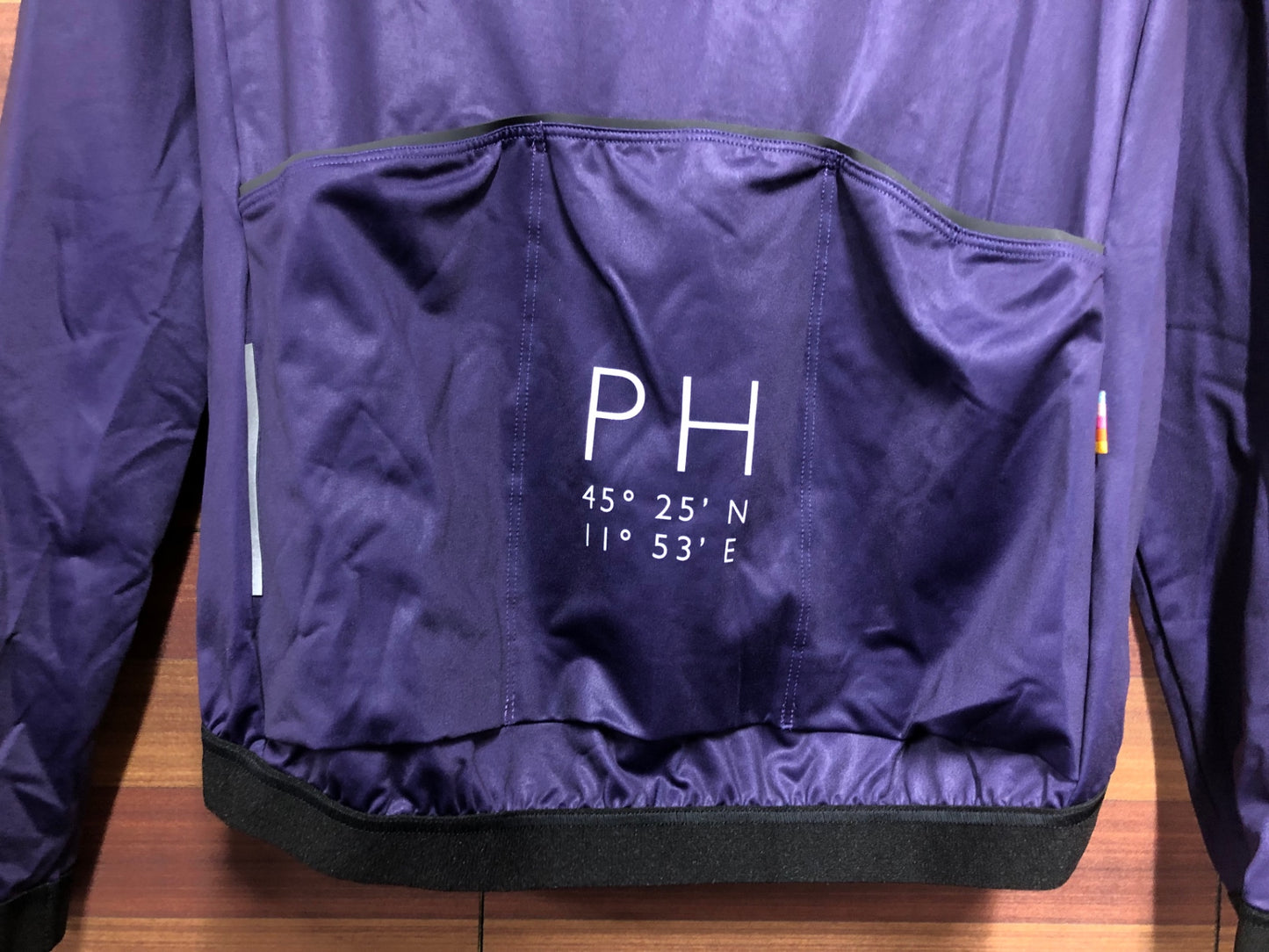 IO583 プッシュハード PUSH HARD SQUARE L/S JERSEY 長袖 サイクルジャージ 紫 M