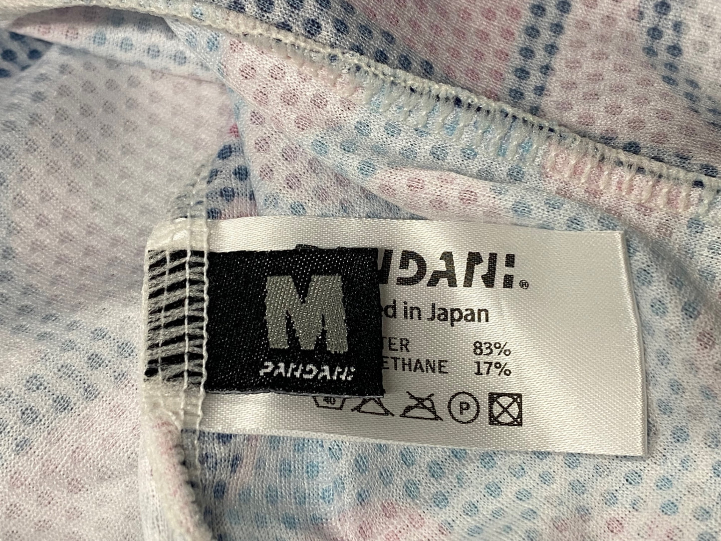 IT121 パンダーニ Pandani 半袖 サイクルジャージ スカート 一体型 白 総柄 M レディース