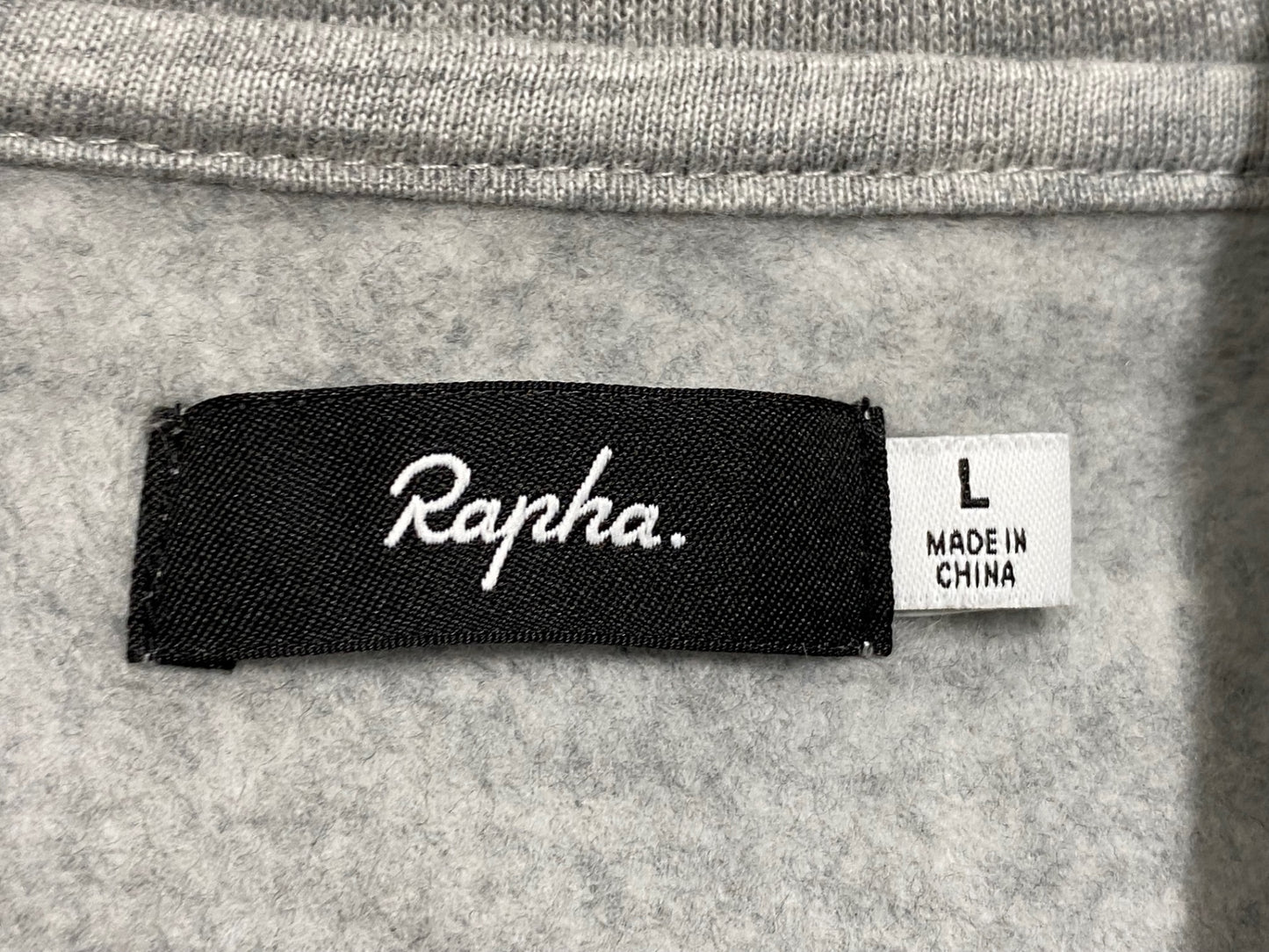 JB127 ラファ Rapha LOGO HOODIE 長袖 フーディ パーカー グレー L 裏起毛