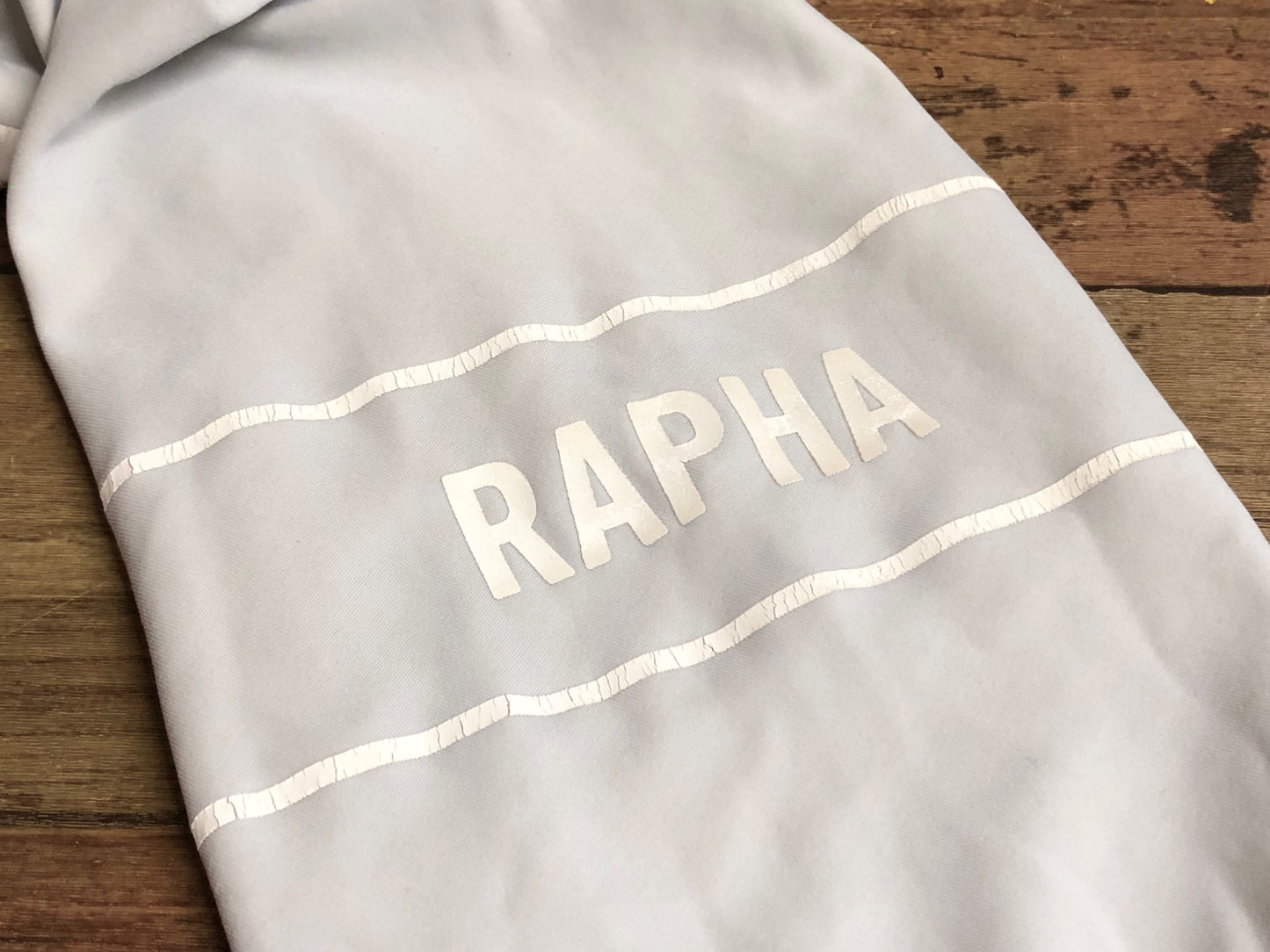 IO428 ラファ Rapha PRO TEAM LONG SLEEVE THERMAL JERSEY 長袖 サイクルジャージ グレー M  ※反射素材劣化