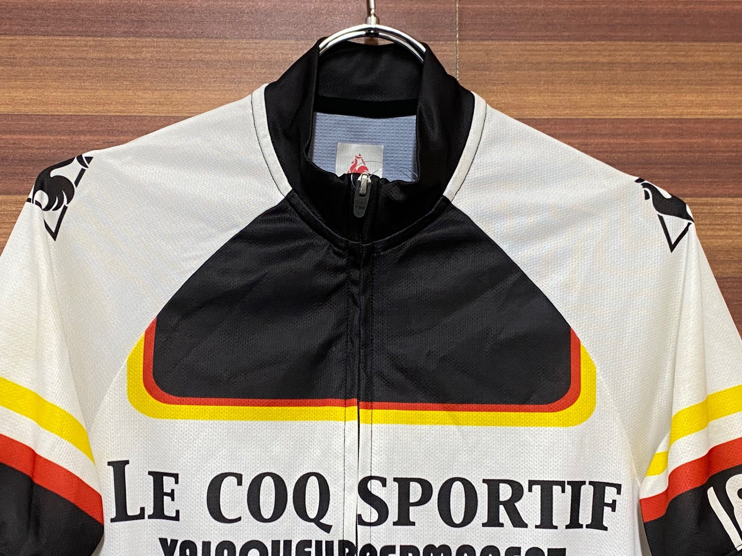 ID601 ルコックスポルティフ le coq sportif 半袖 サイクルジャージ 白 黒 L