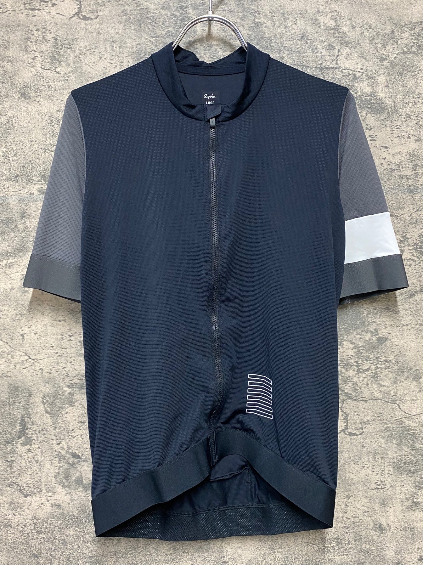 JA595 ラファ Rapha PRO TEAM TRAINING JERSEY 半袖 サイクルジャージ 黒 L ほつれ